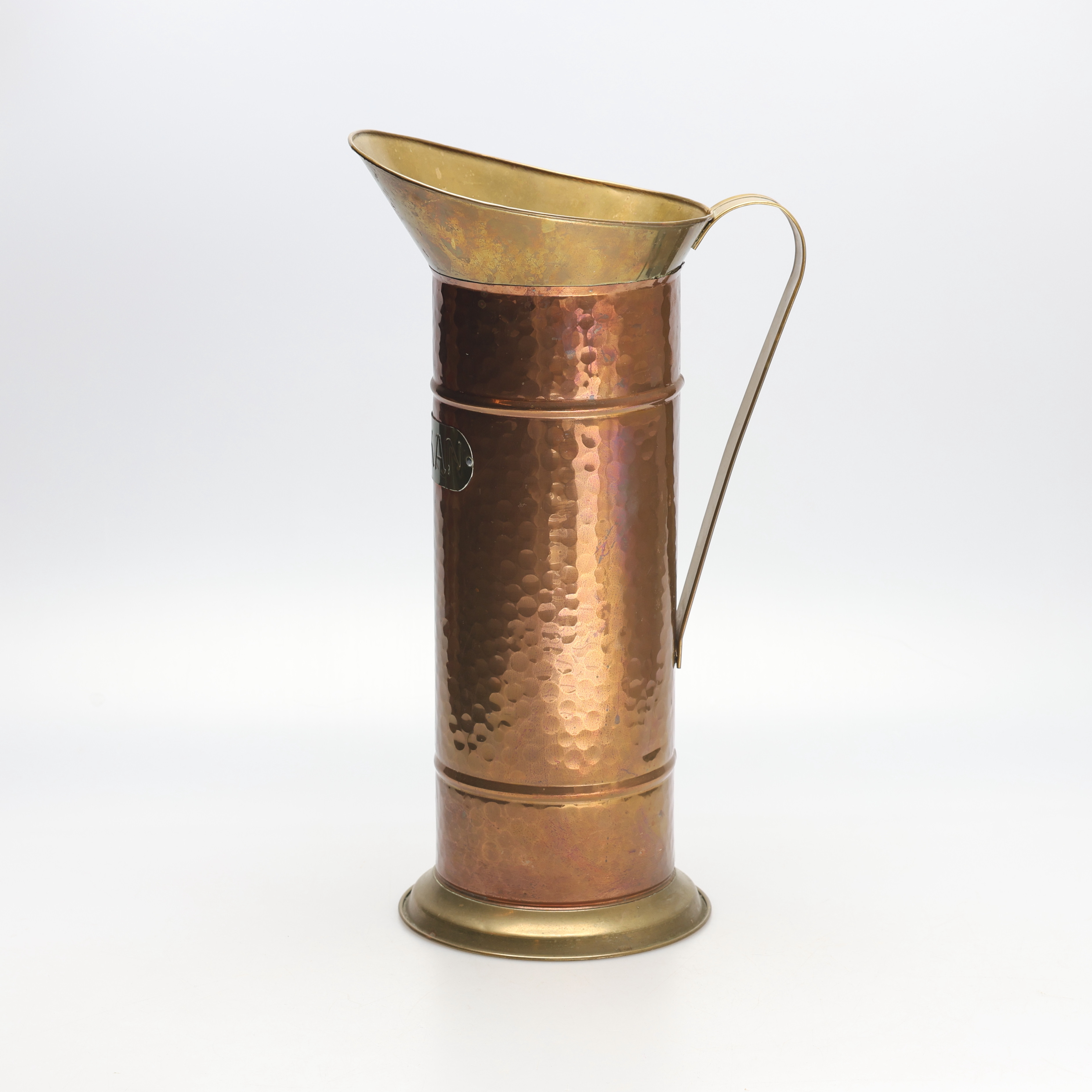 PARAPLYSTÄLL, koppar/mässing, märkt "5 KAN", 1900-tal.