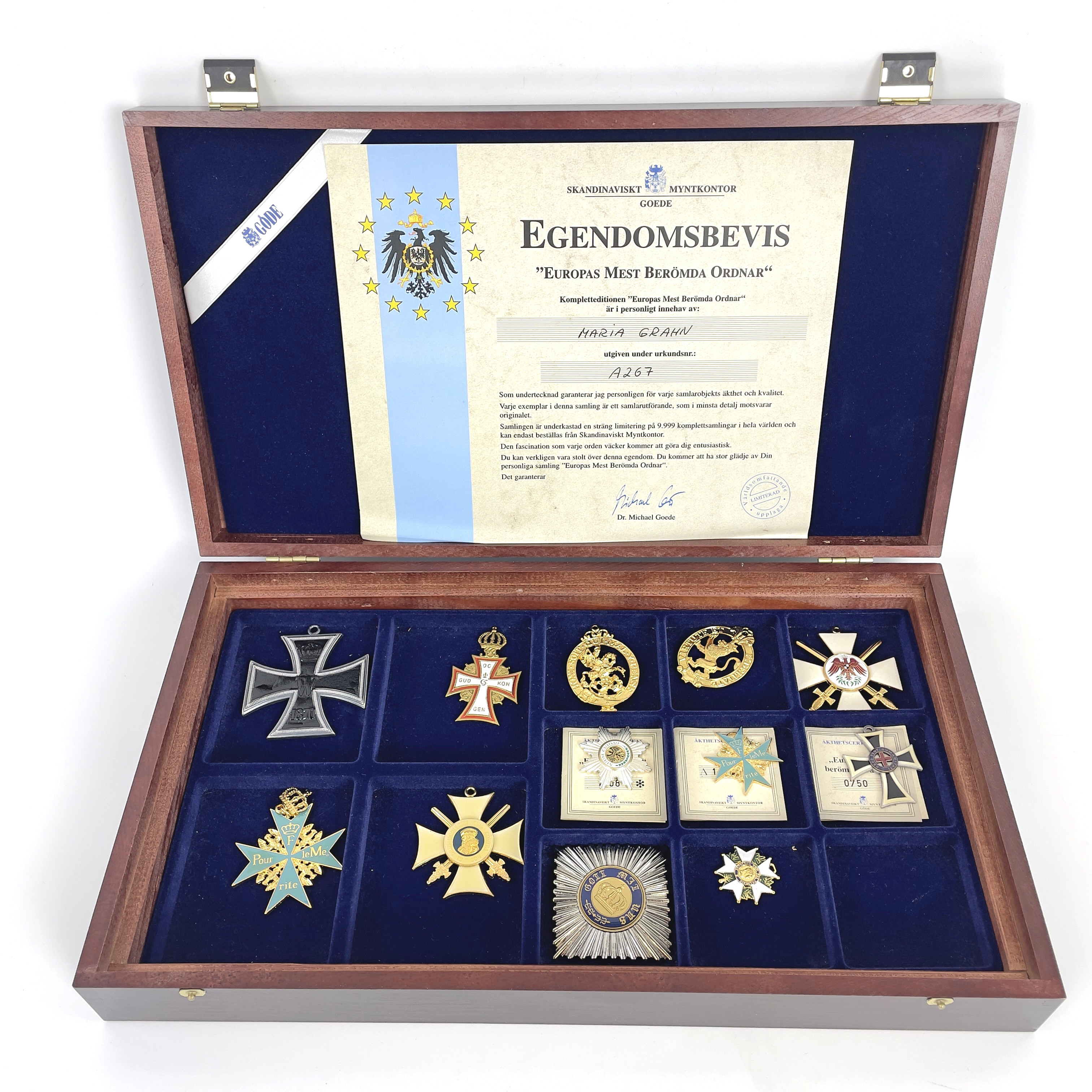 ORDNAR, 12 st, samlarutförande av Skandinaviskt Goede Myntkontor.