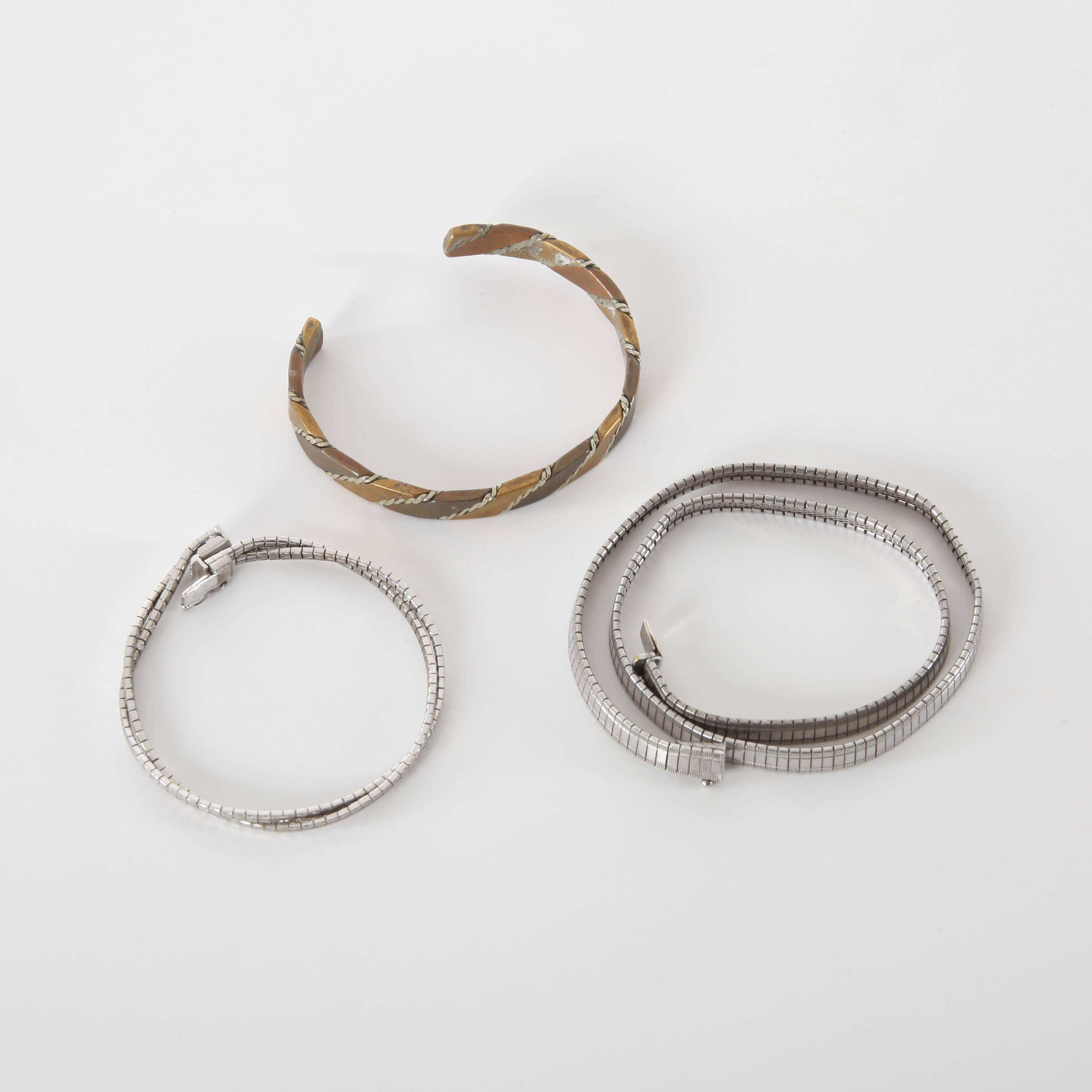 ARMBAND OCH HALSBAND, 3 delar, silver.