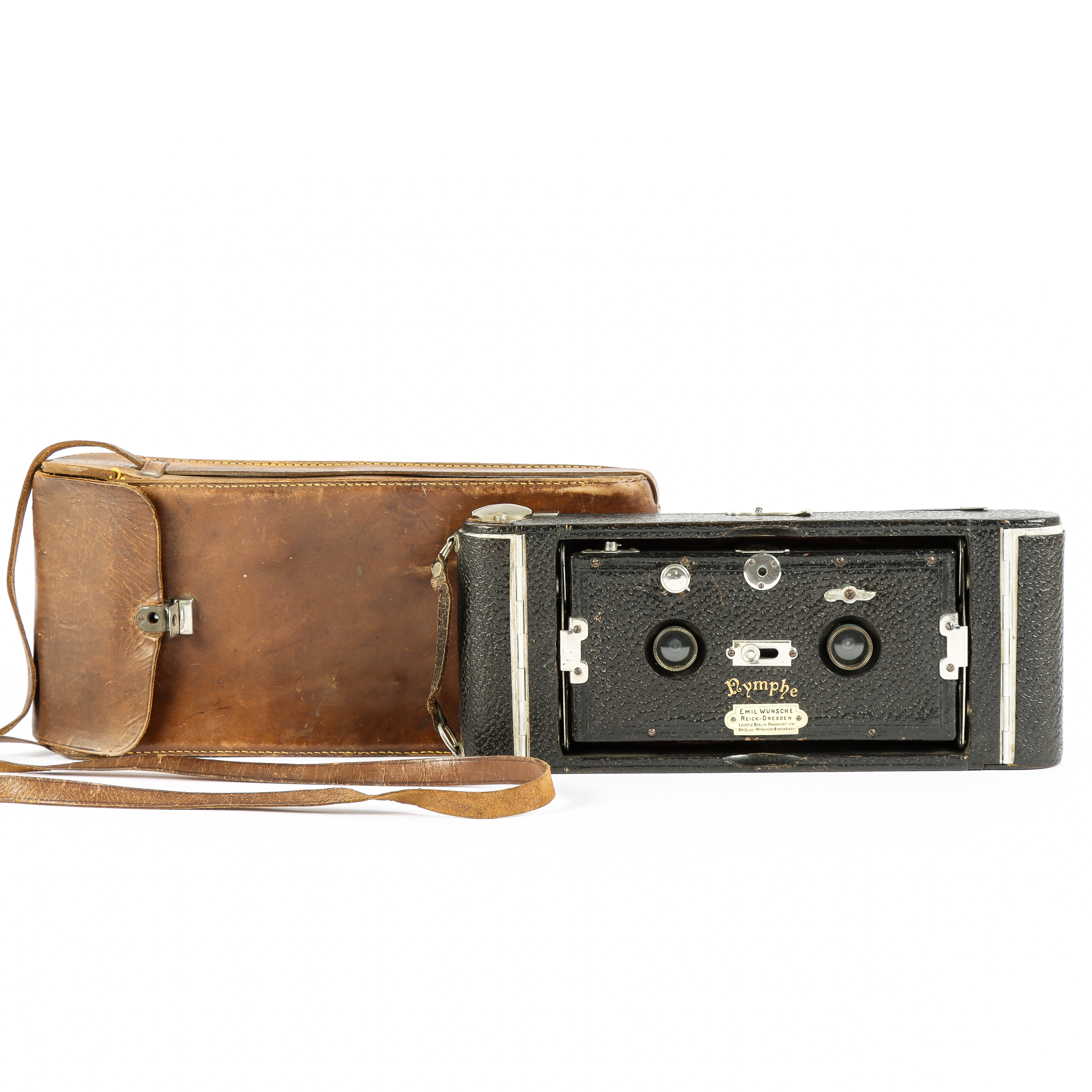 EMIL WÜNSCHE. Stereokamera "Nymphe" Reick-Dresden, sekelskiftet 18-1900.