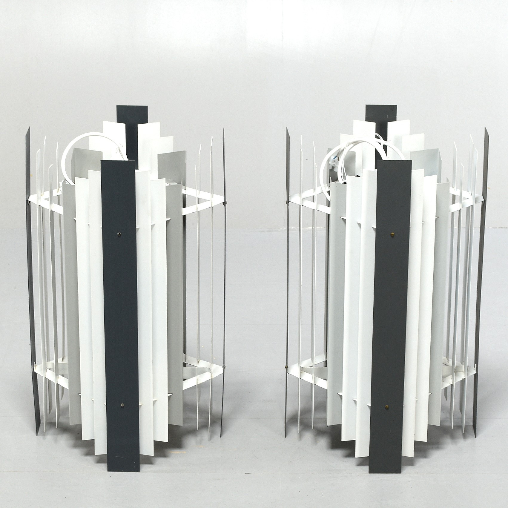 PREBEN DAL. Zig-Zag, Taklampa, Ett par, för Hans Følsgaard Elektro, 1960-tal.