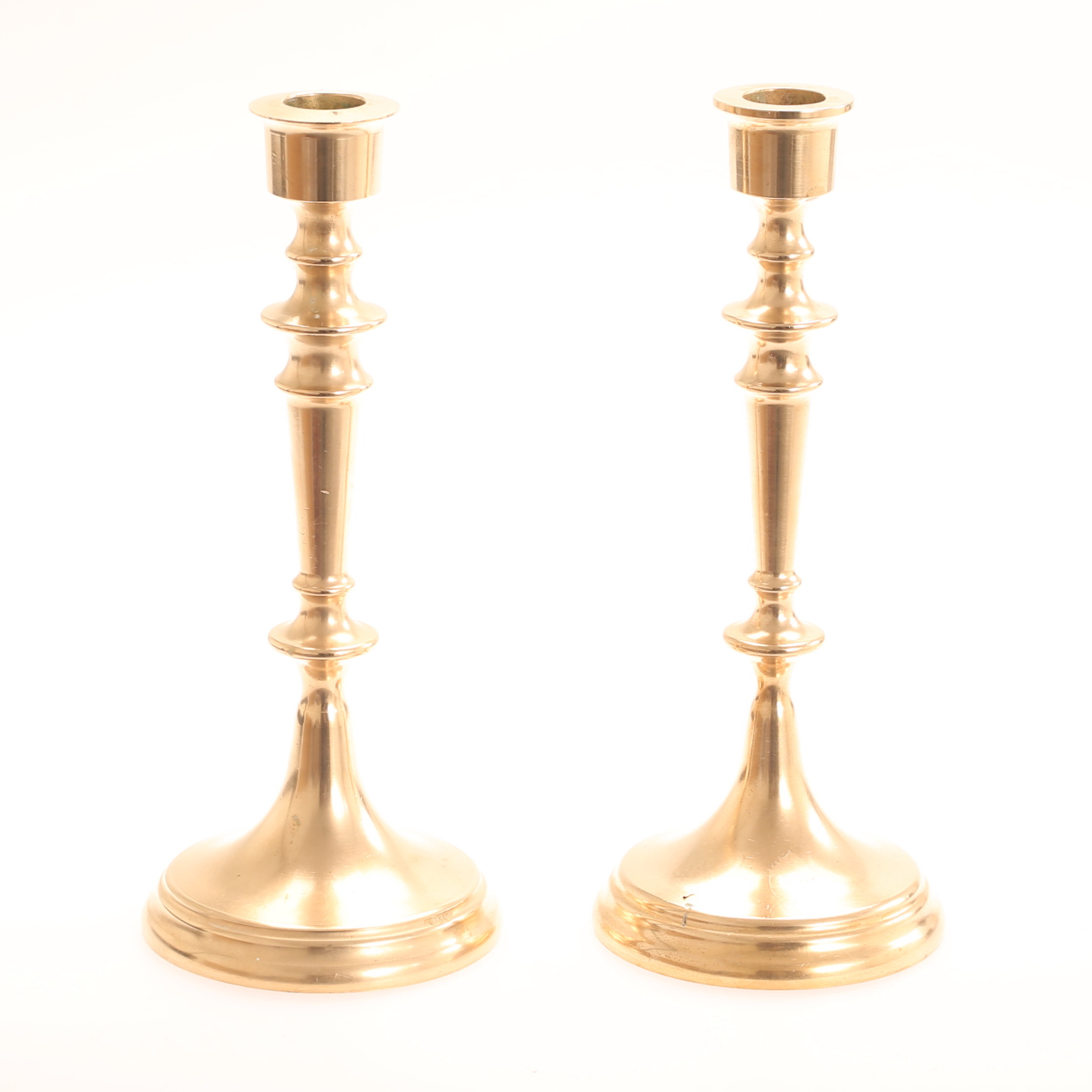 LJUSSTAKAR, 2 stycken, mässing, Bersbo.