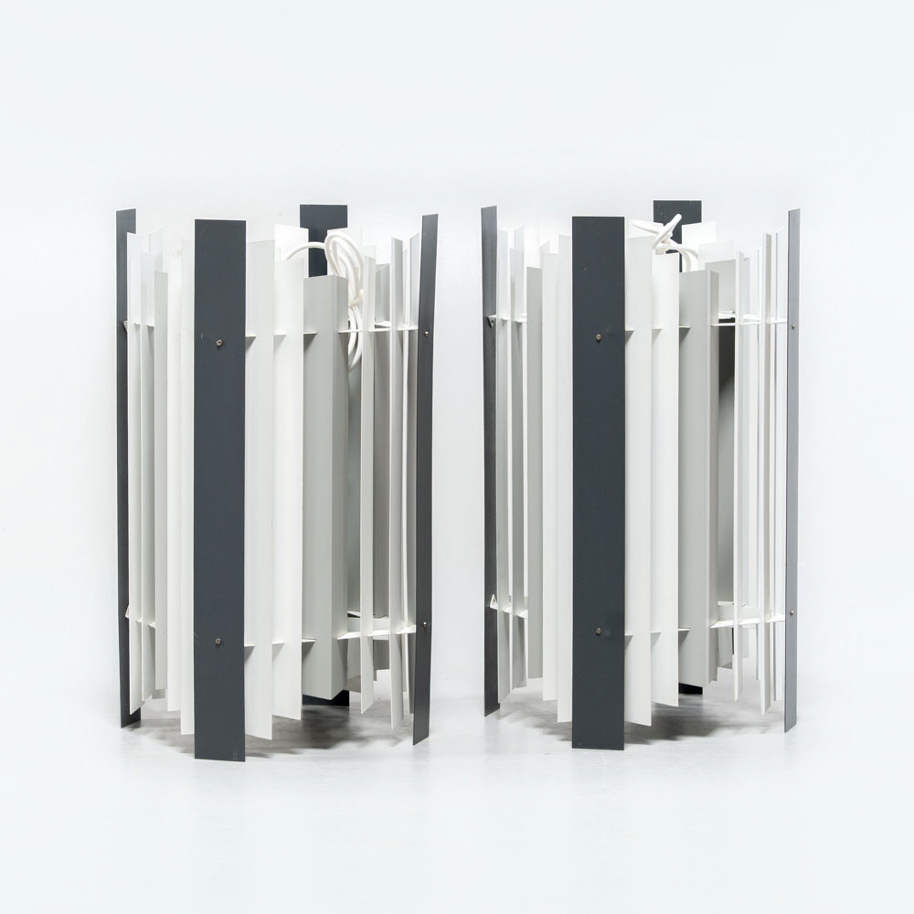 PREBEN DAL. Zig-Zag, Taklampa, Ett par, för Hans Følsgaard Elektro, 1960-tal.