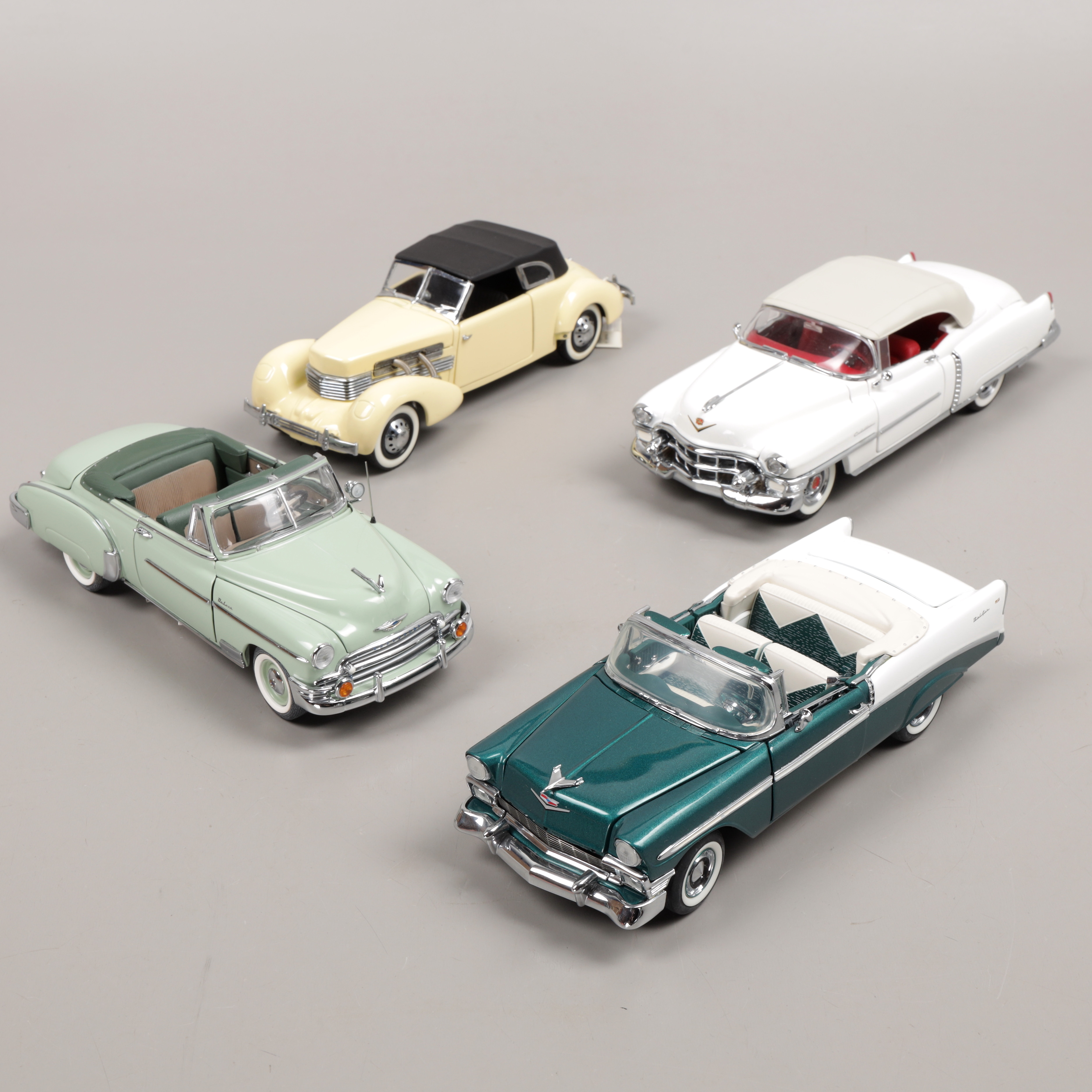 FRANKLIN MINT, 4 st modellbilar, 1900-talets andra hälft.