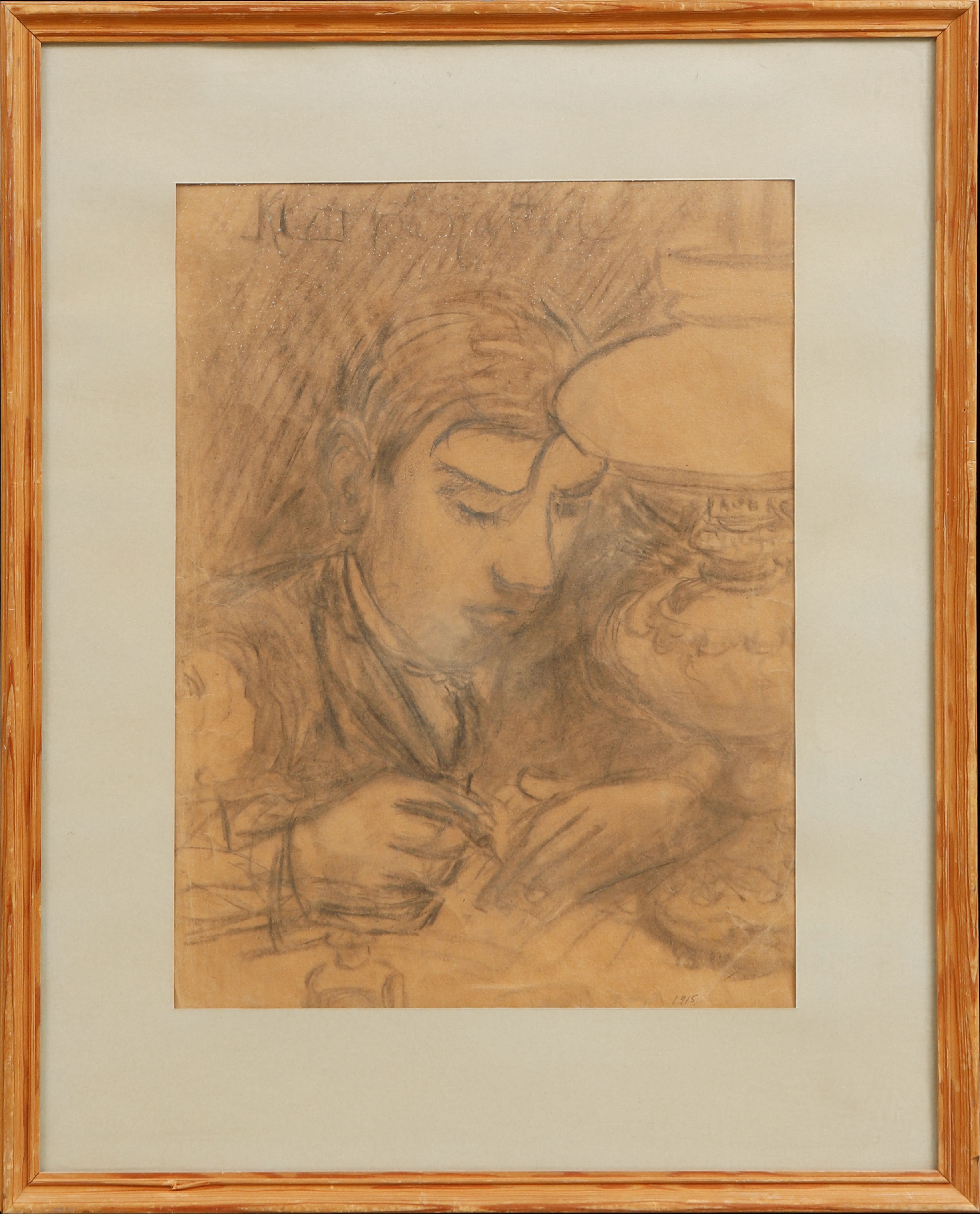 RAGNAR HÖGMAN. Porträtt, 2 stycken, teckningar, signerade.