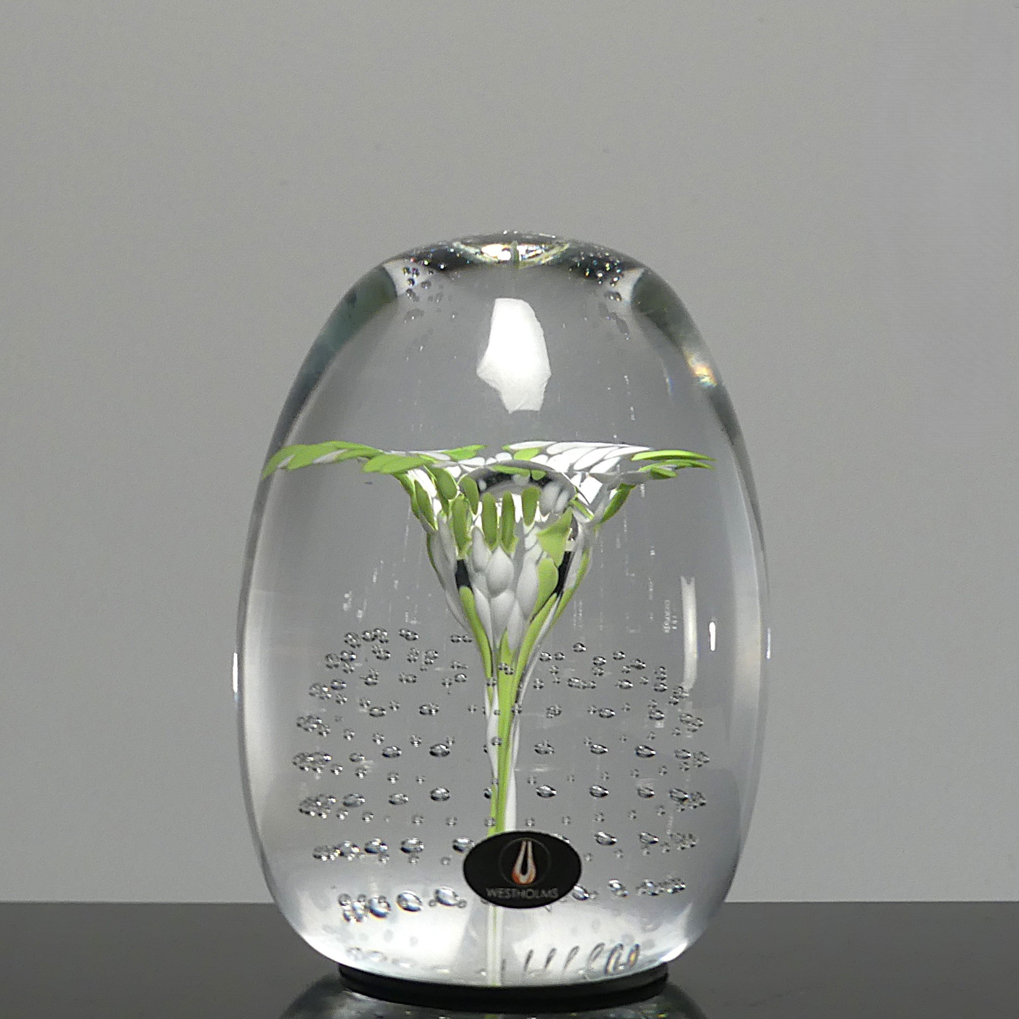 SKULPTUR / BREVPRESS, konstglas med belysning, Westholms.