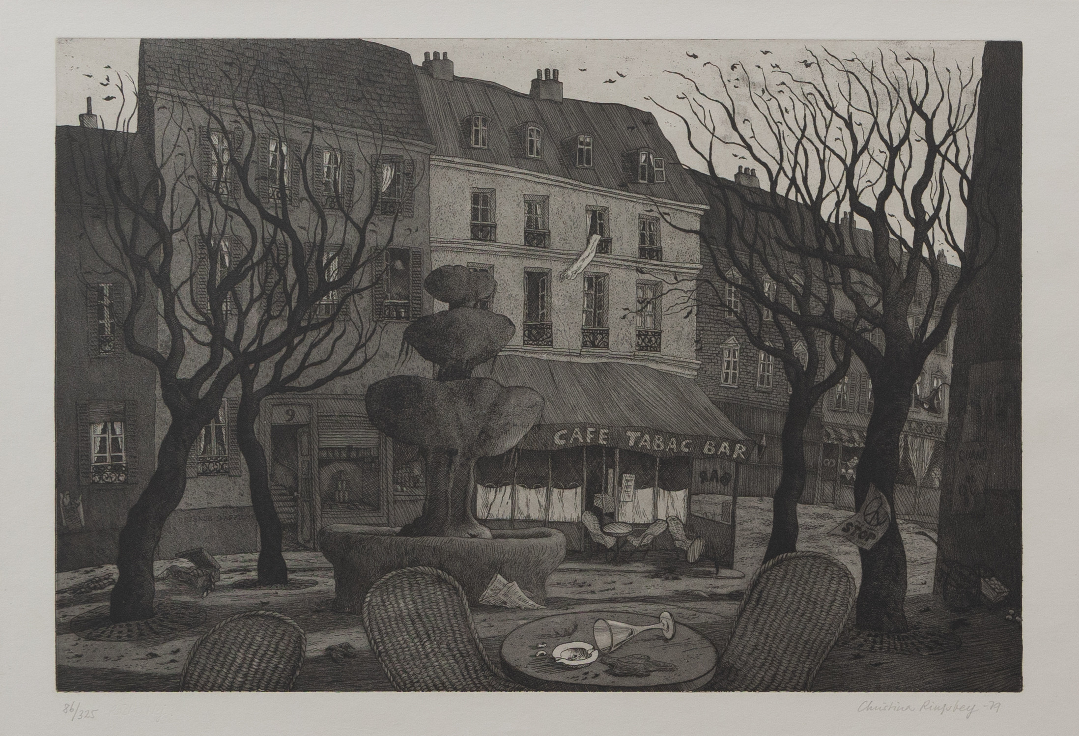 CHRISTINA RINGSBERG (FÖDD 1938). "Rösta nej", etsning nr 86/325, signerad och daterad -79.