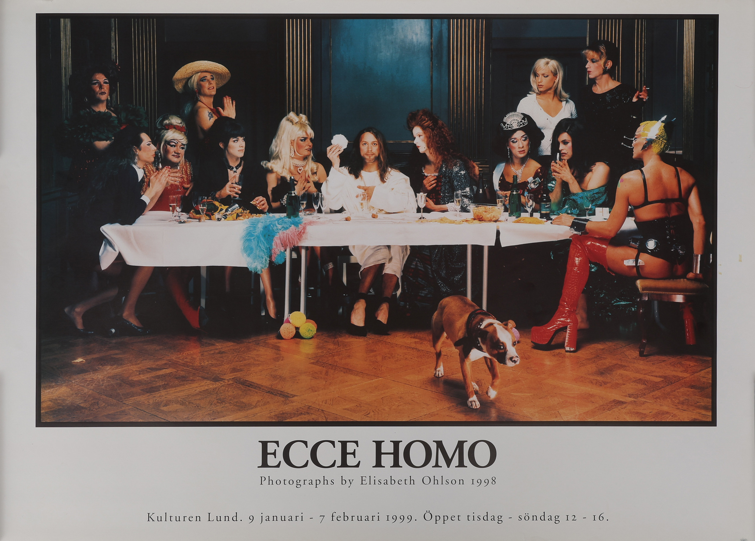 ELISABETH OHLSON. UTSTÄLLNINGSAFFISCH, "ECCE HOMO", KULTUREN LUND, 1999.