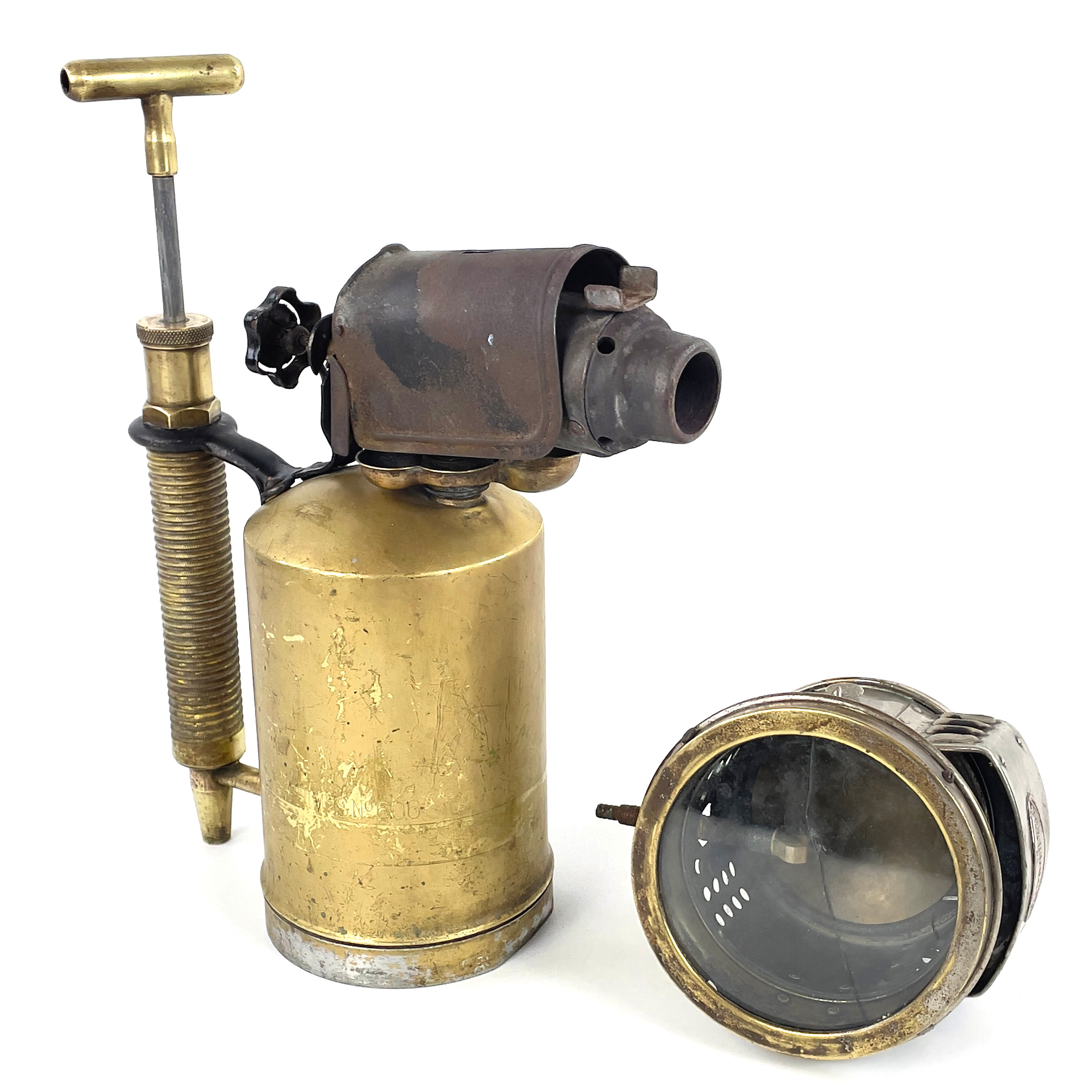 BLÅSLAMPA & KARBIDLAMPA. Primus "No 606" och Frankonia, 1900-tal.