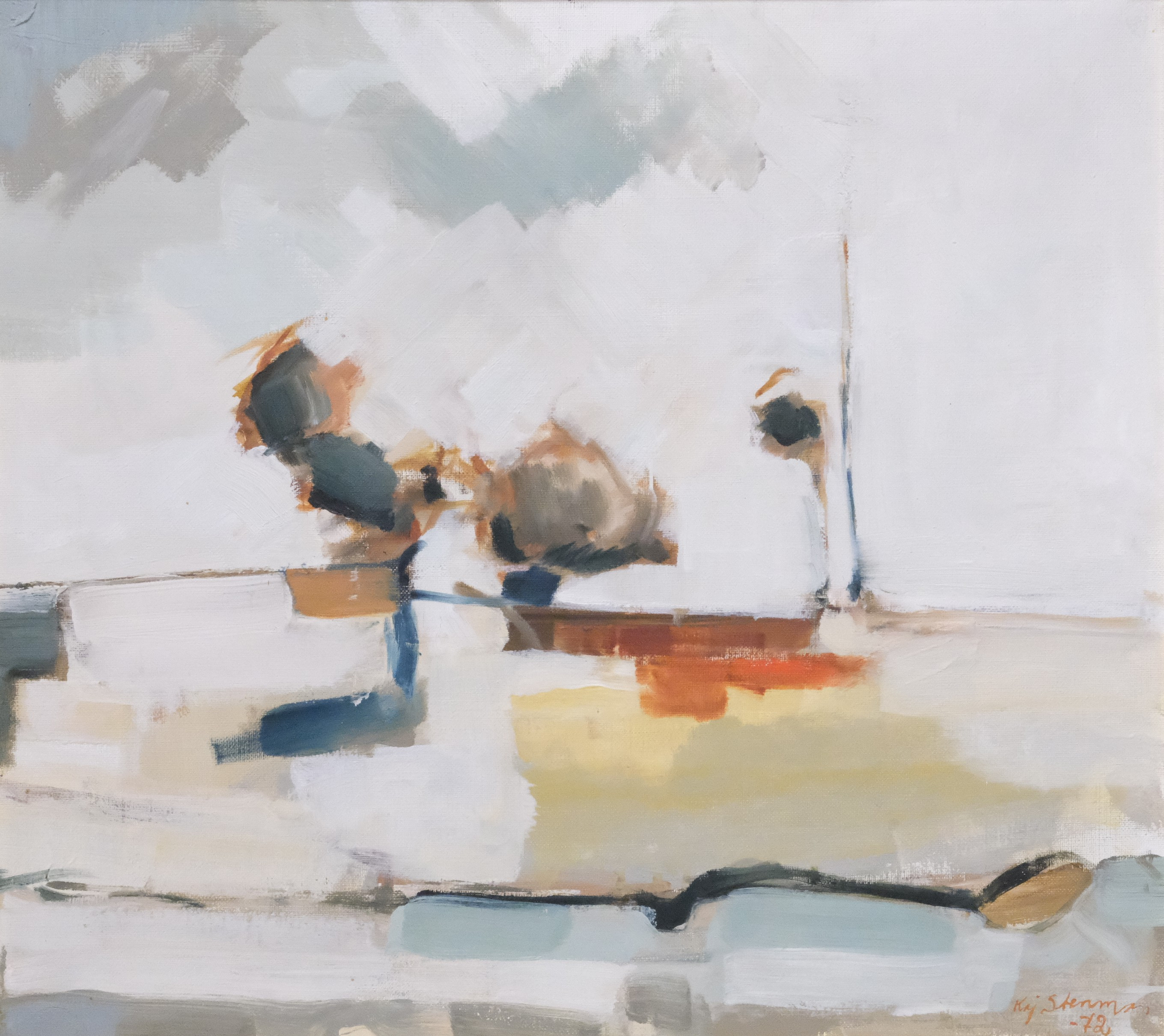 KAJ STENMAN. LANDSKAP, OLJA PÅ DUK.