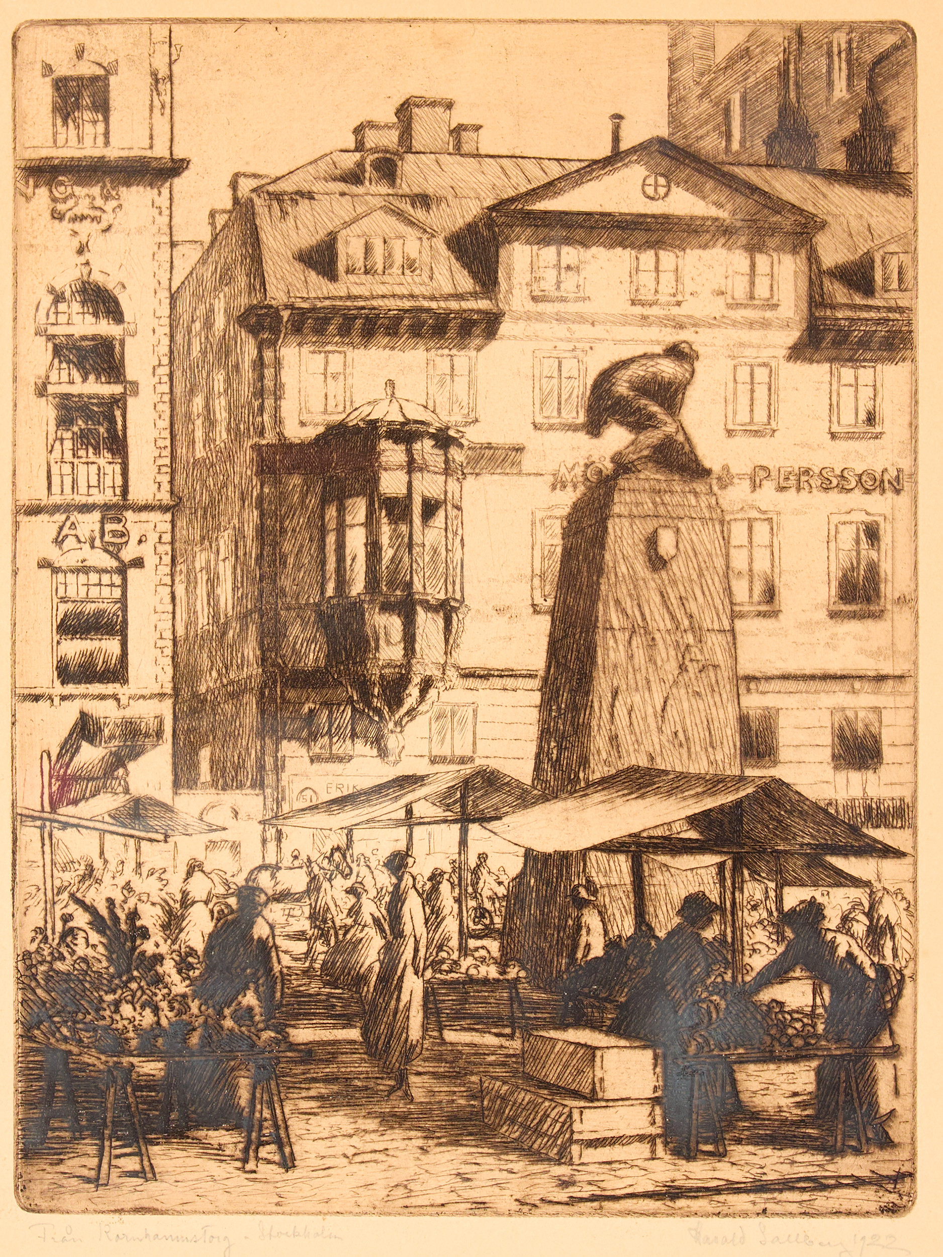 HARALD SALLBERG. "Från Kornhamnstorg - Stockholm".