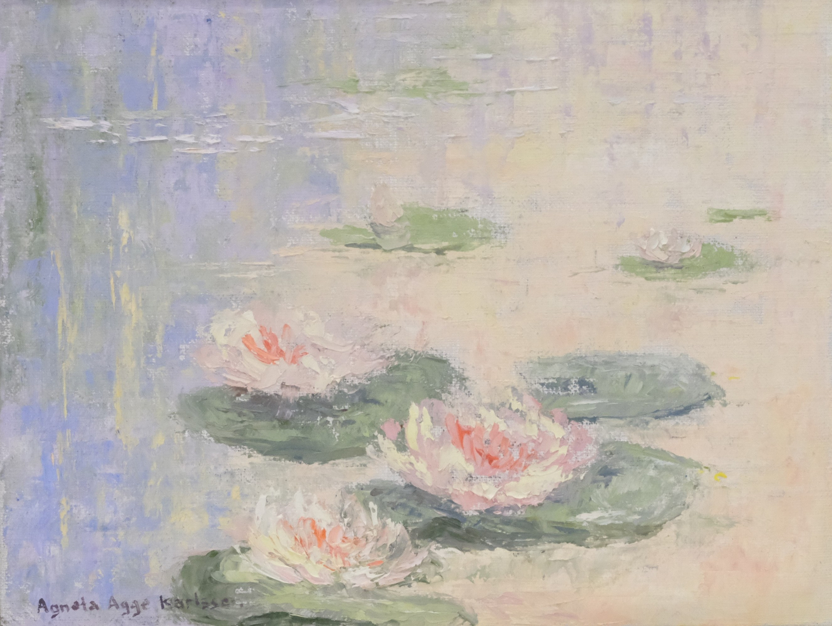 AGNETA AGGE KARLSSON. NÄCKROSOR, OLJA PÅ DUK.