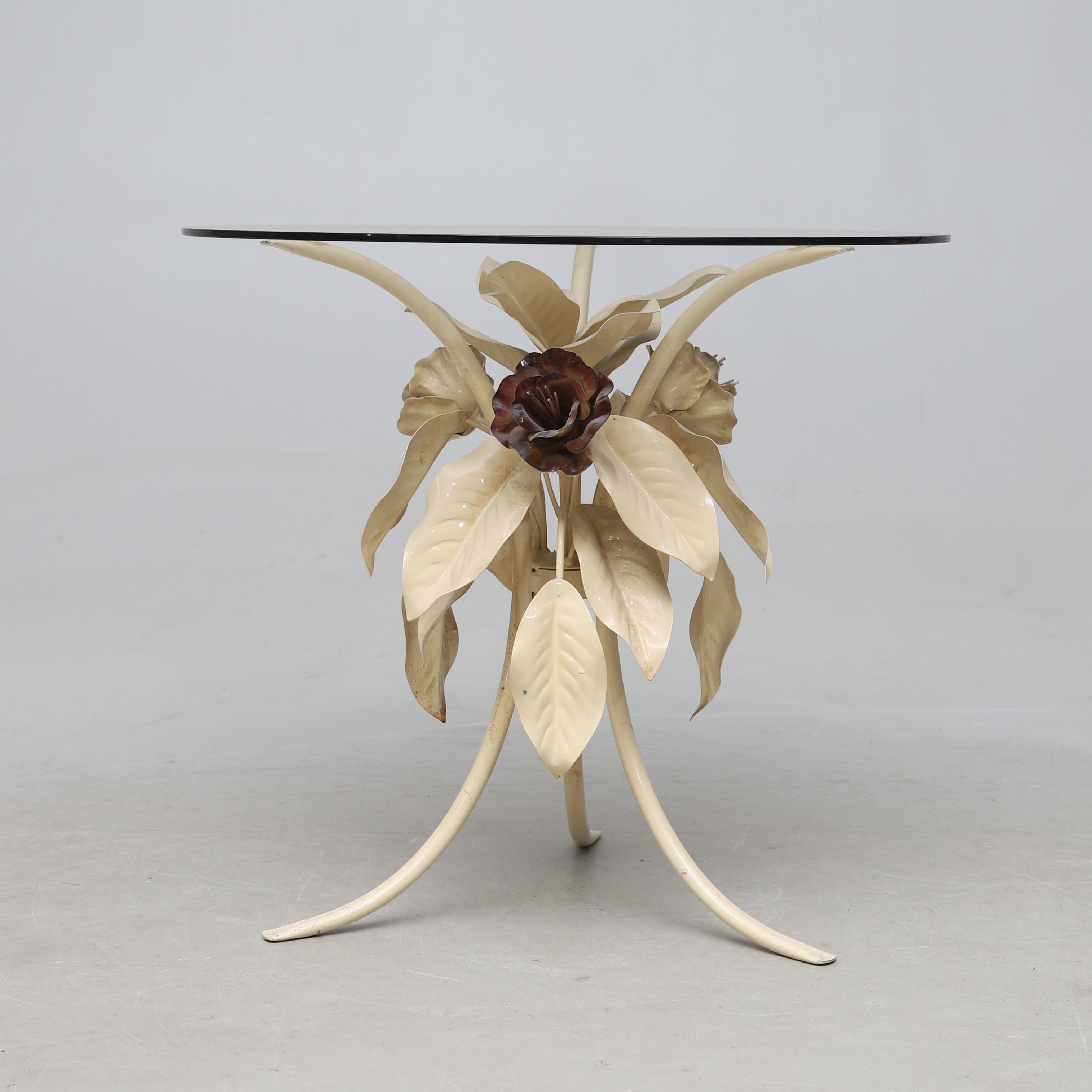 BORD, metall/glas, 1980-/90-tal.