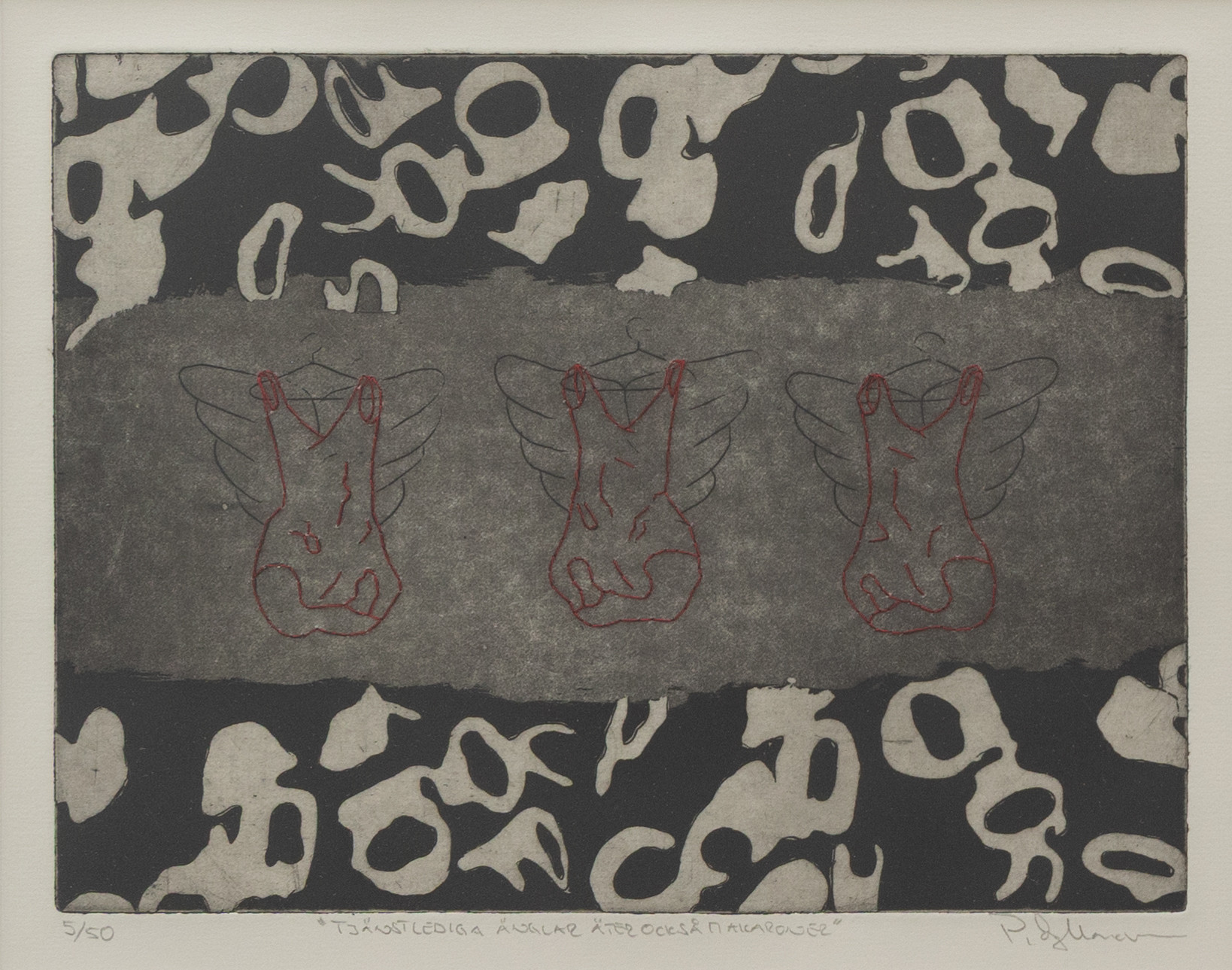 PATRIK GYLLANDER (FÖDD 1968). Betitlad, etsning nr 5/50, signerad.