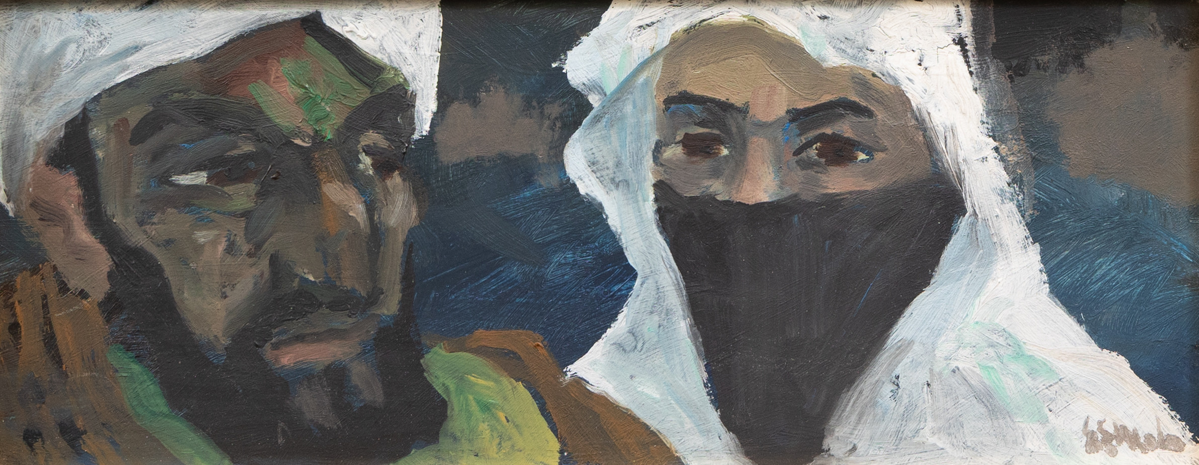 GUNNAR S MALM (1909-1986). Reseminnen, olja på pannå, signerad.