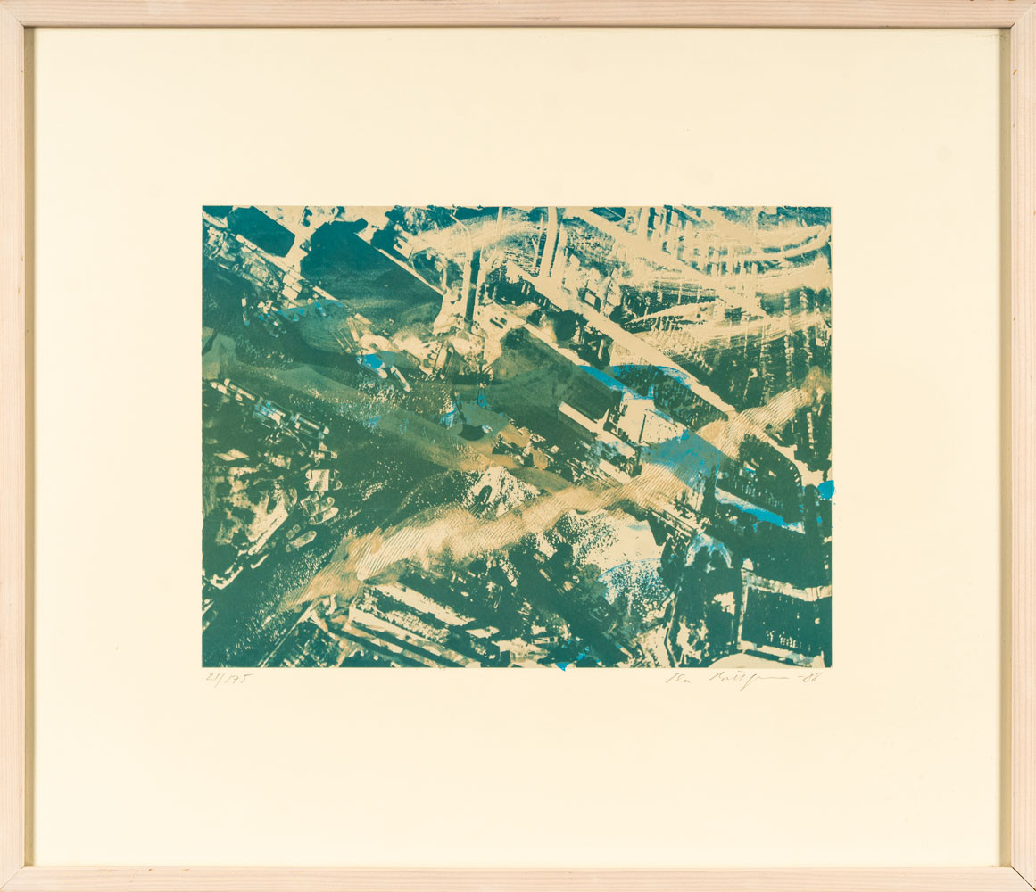 OLA BILLGREN. Färglitografi, Komposition, Signerad och Numrerad 21/175.