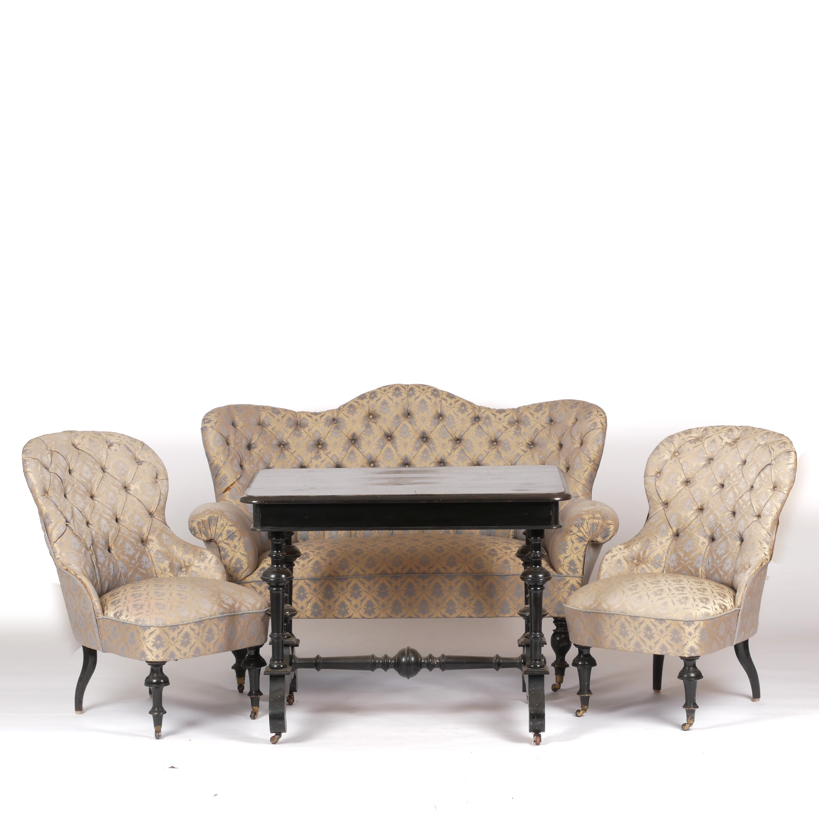 SALONGSGRUPP, 4 delar, nyrenässans, 1800-talets slut.