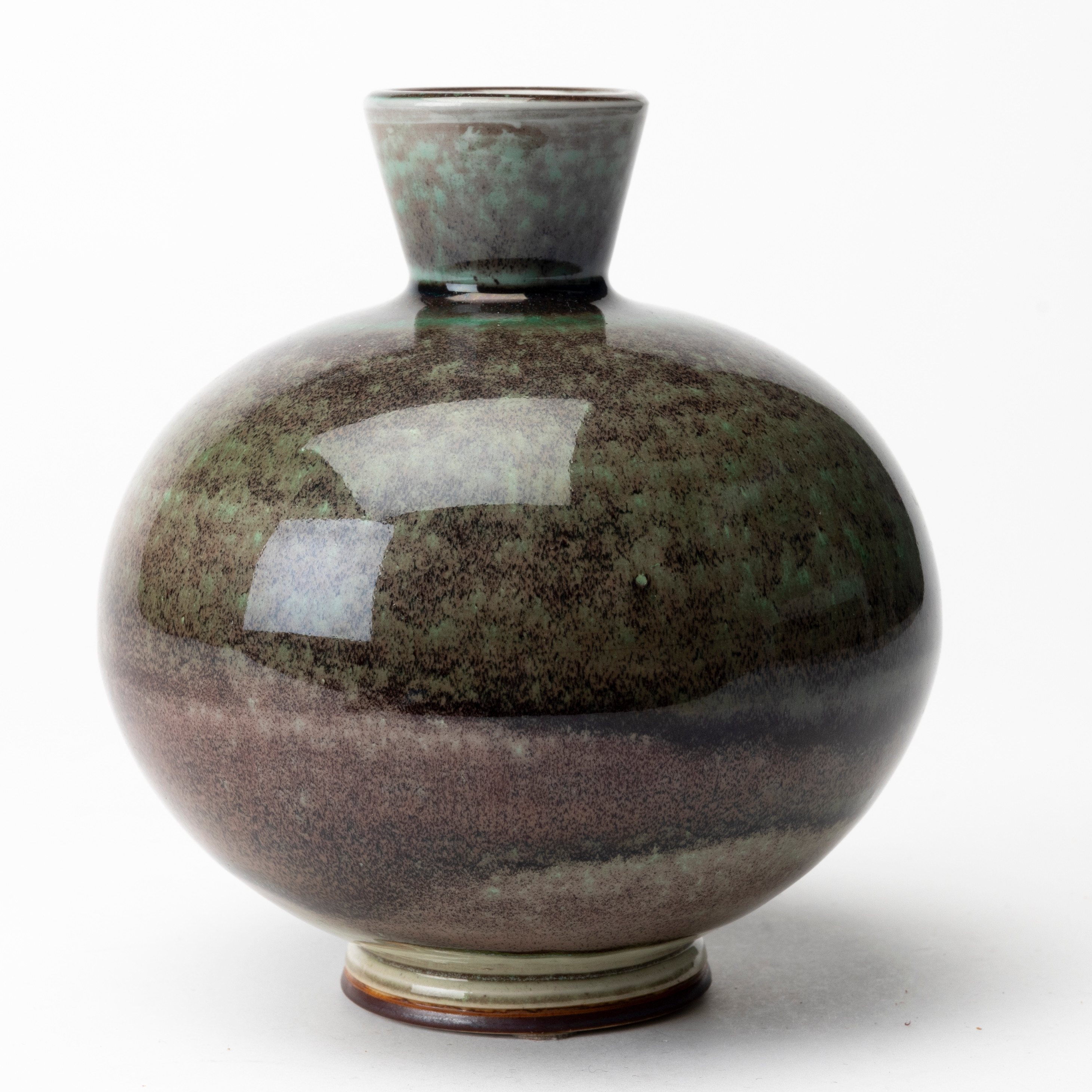 BERNDT FRIBERG. Vas, Gustavsbergs studio, Aniaraglasyr, stengods, signerad, 1979.