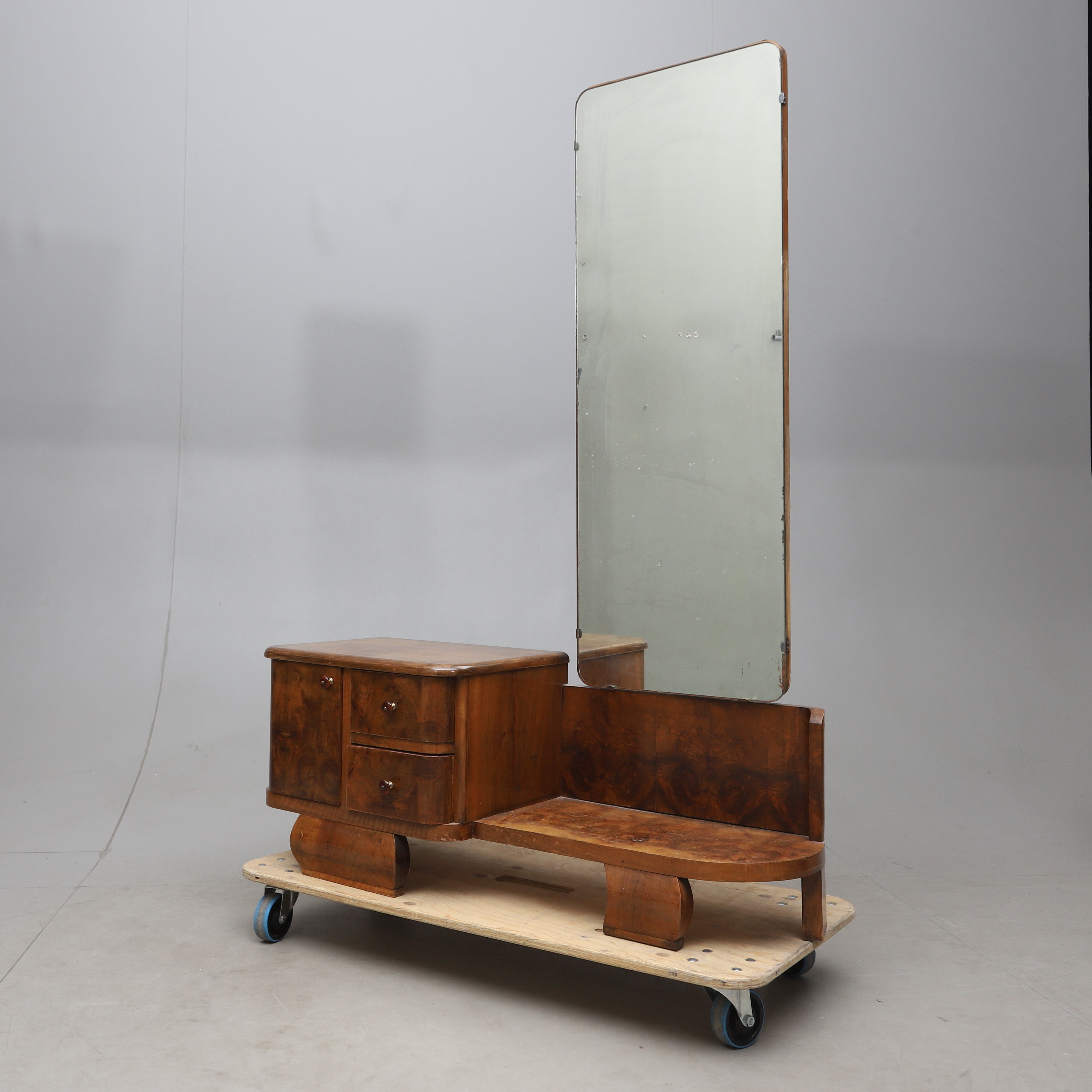 TOILETTEBORD, Valnöt, Art deco, 1900-talets första hälft.