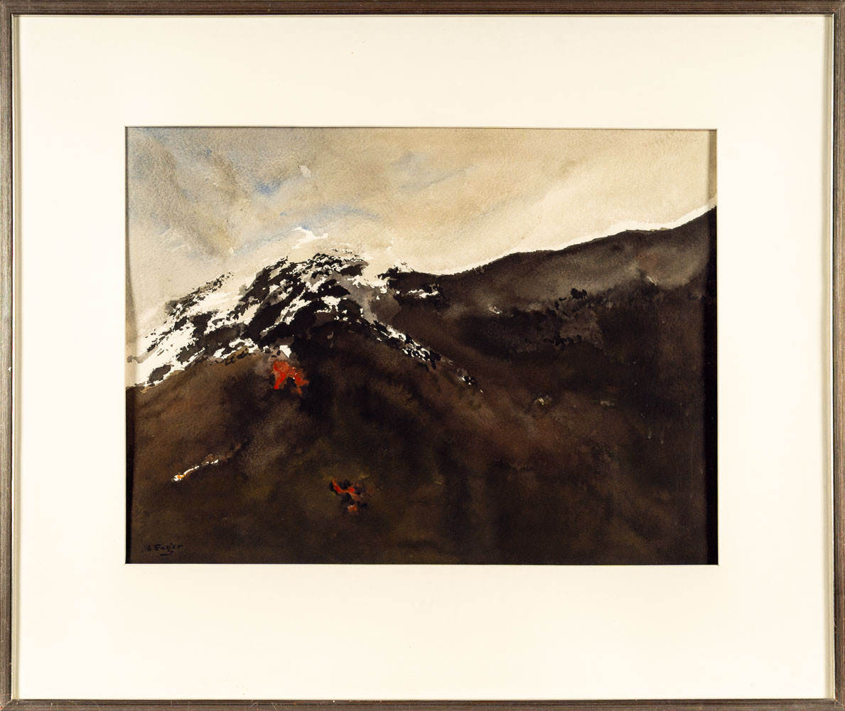 SIXTEN FAGER. Akvarell på papper, Landskap, Signerad.