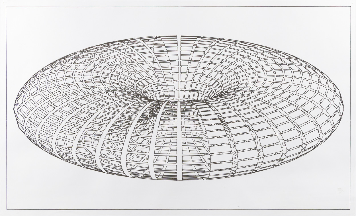 BECK & JUNG. "Moonarck", tryck på plexiglas, signerad och daterad 1985.