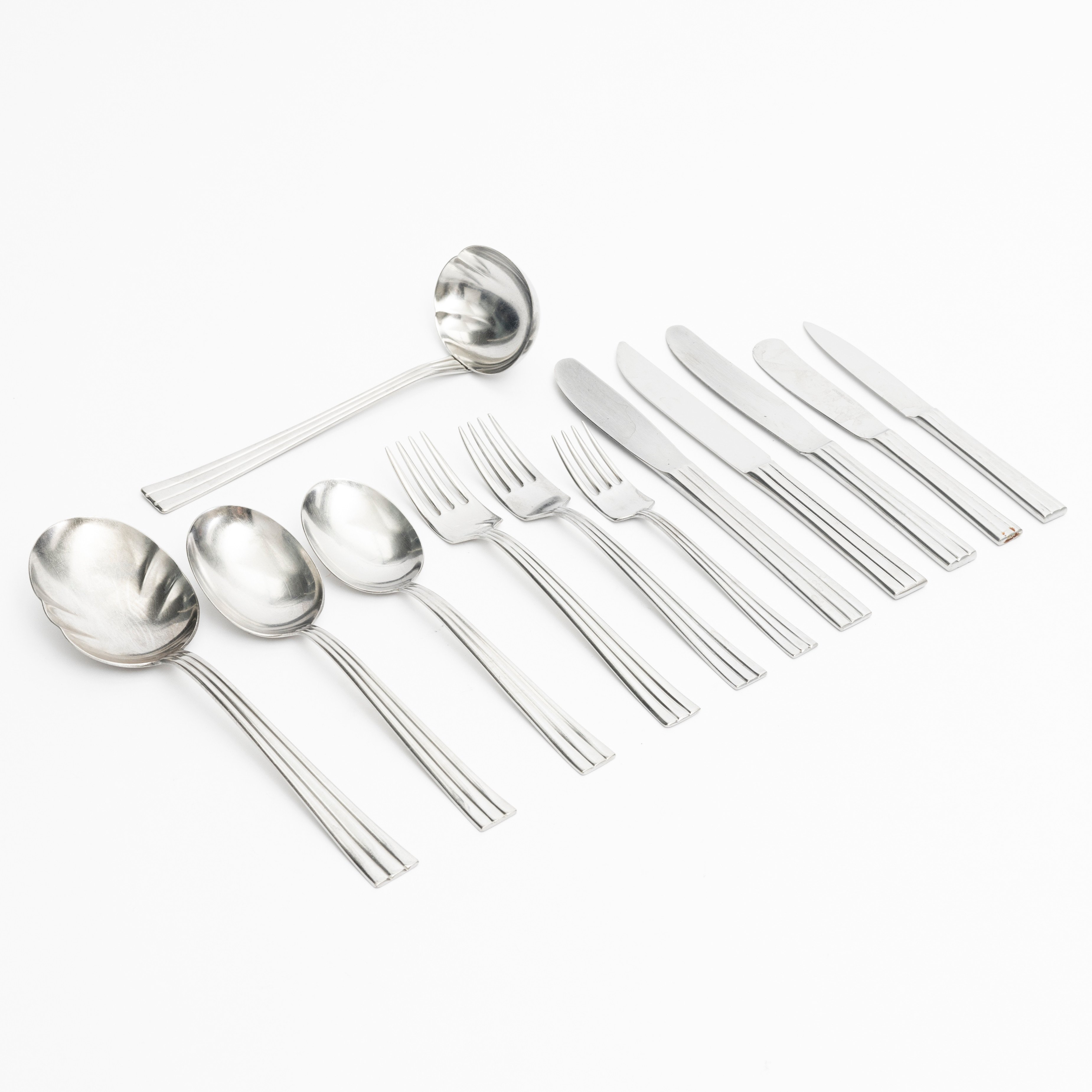 FOLKE ARSTRÖM. Bestickservis, 45 delar, "Thebe", rostfritt stål, Gense.