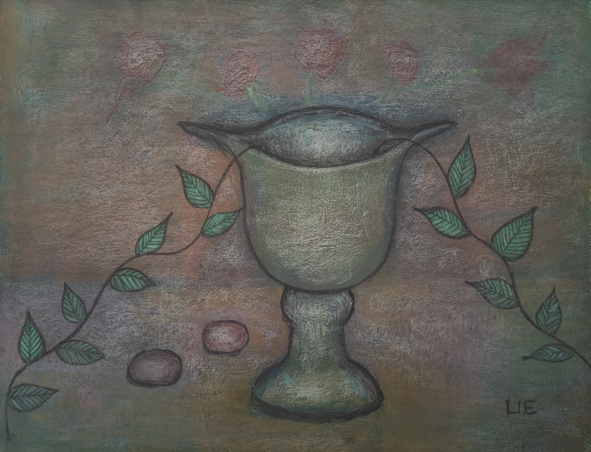 ULLA EKMAN-DAHLBÄCK (1924-2011). "En skål för livet", blandteknik, signerad.