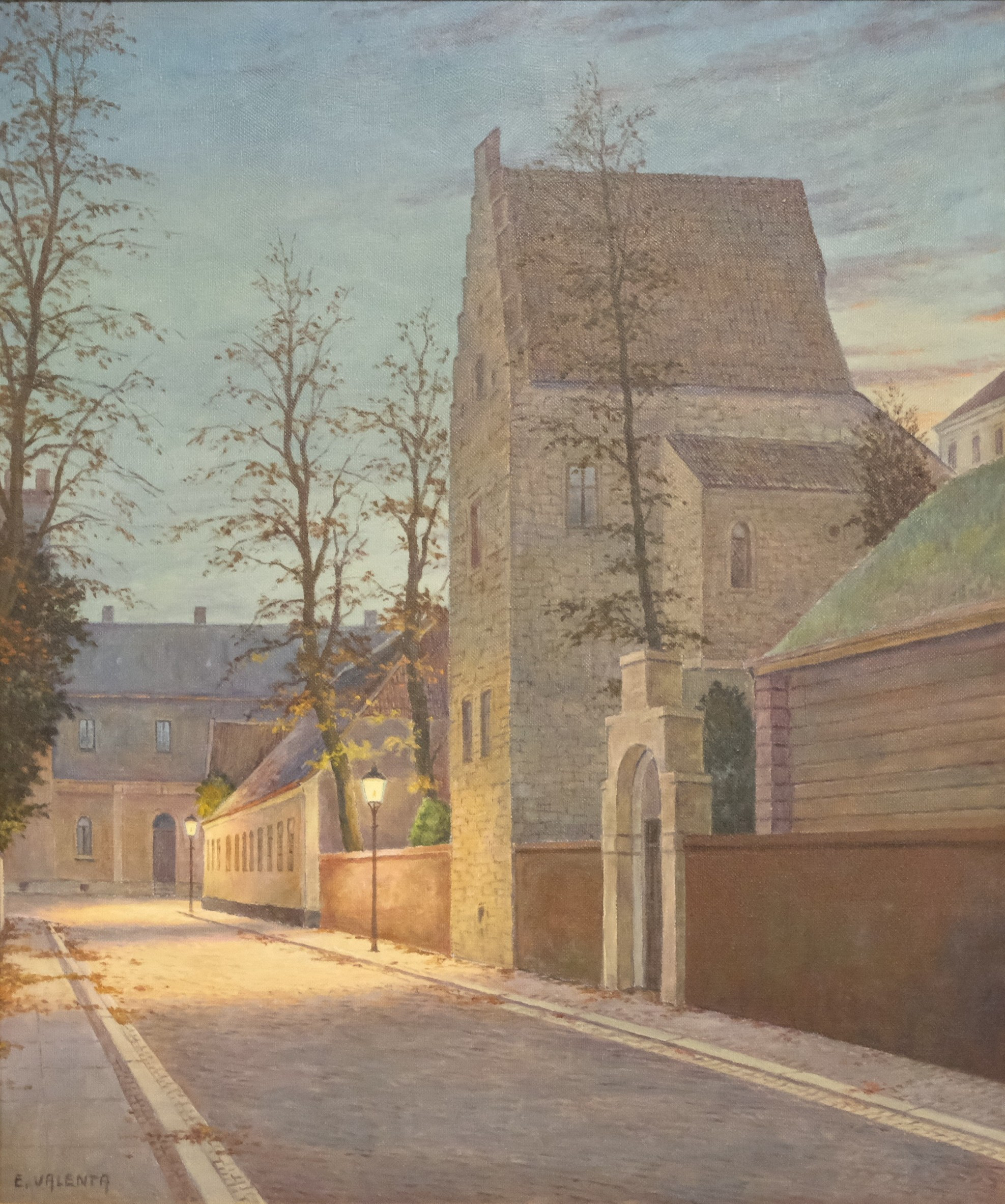 EDUARDO VALENTA. OLJA PÅ DUK. LUNDAMOTIV, KULTUREN.