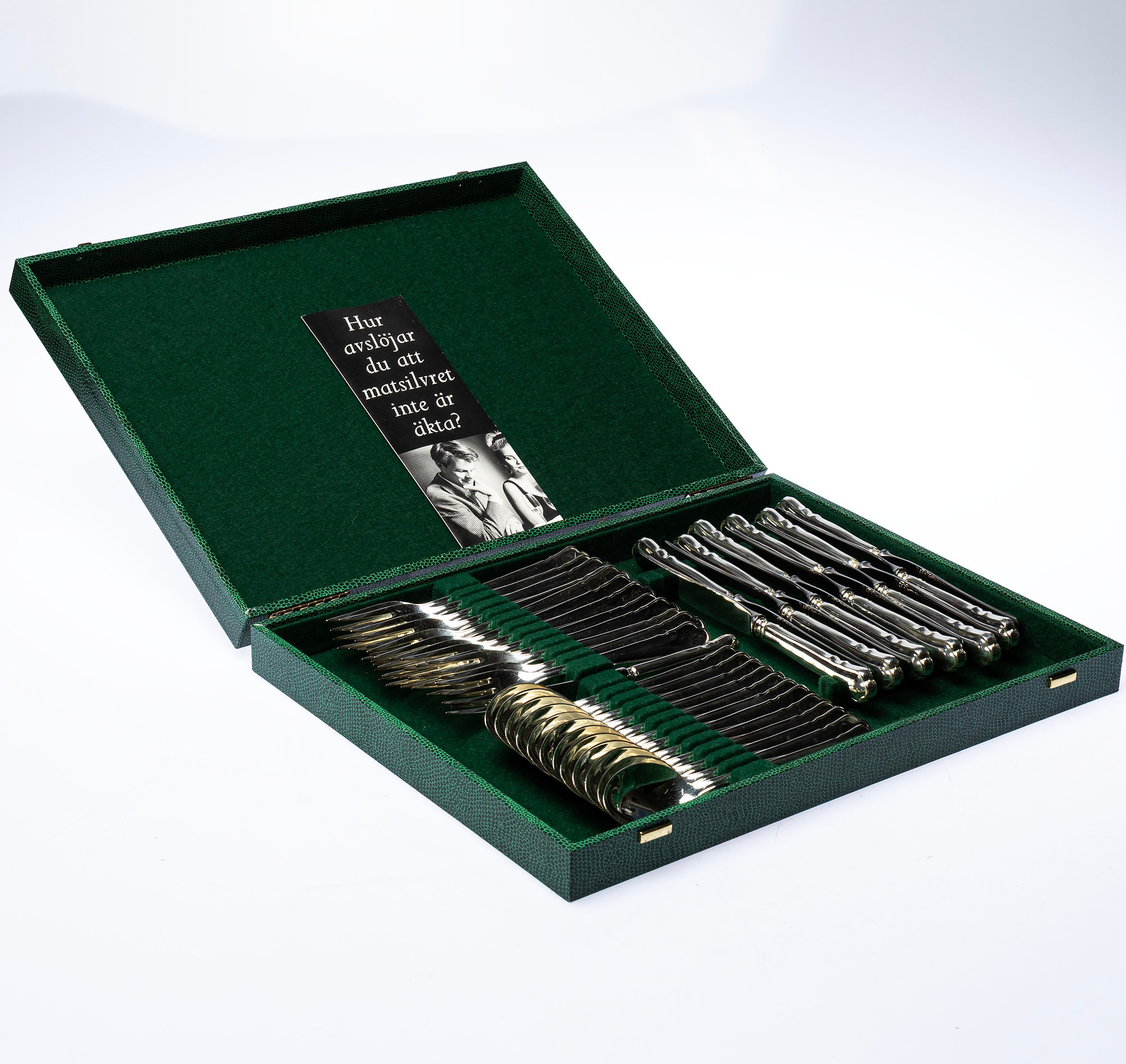 BESTICKSERVIS, för 12 personer, 37 delar, Gab, Stockholm, silver ca 1855g brutto, 1990-tal.