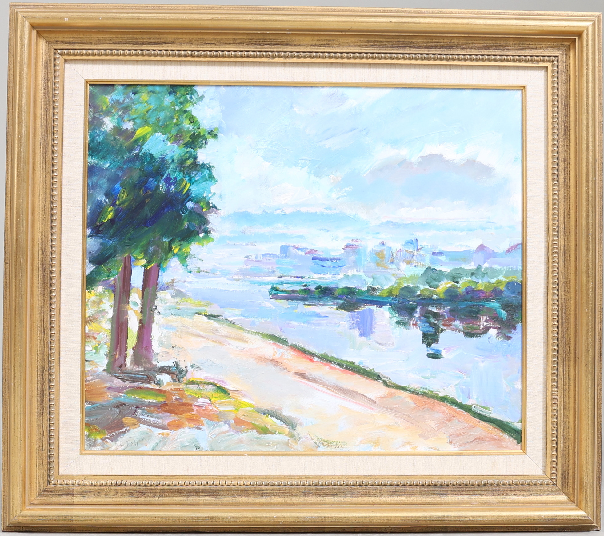 CARL KÖHLER (1919-2006). Landskap, olja på pannå, signerad.