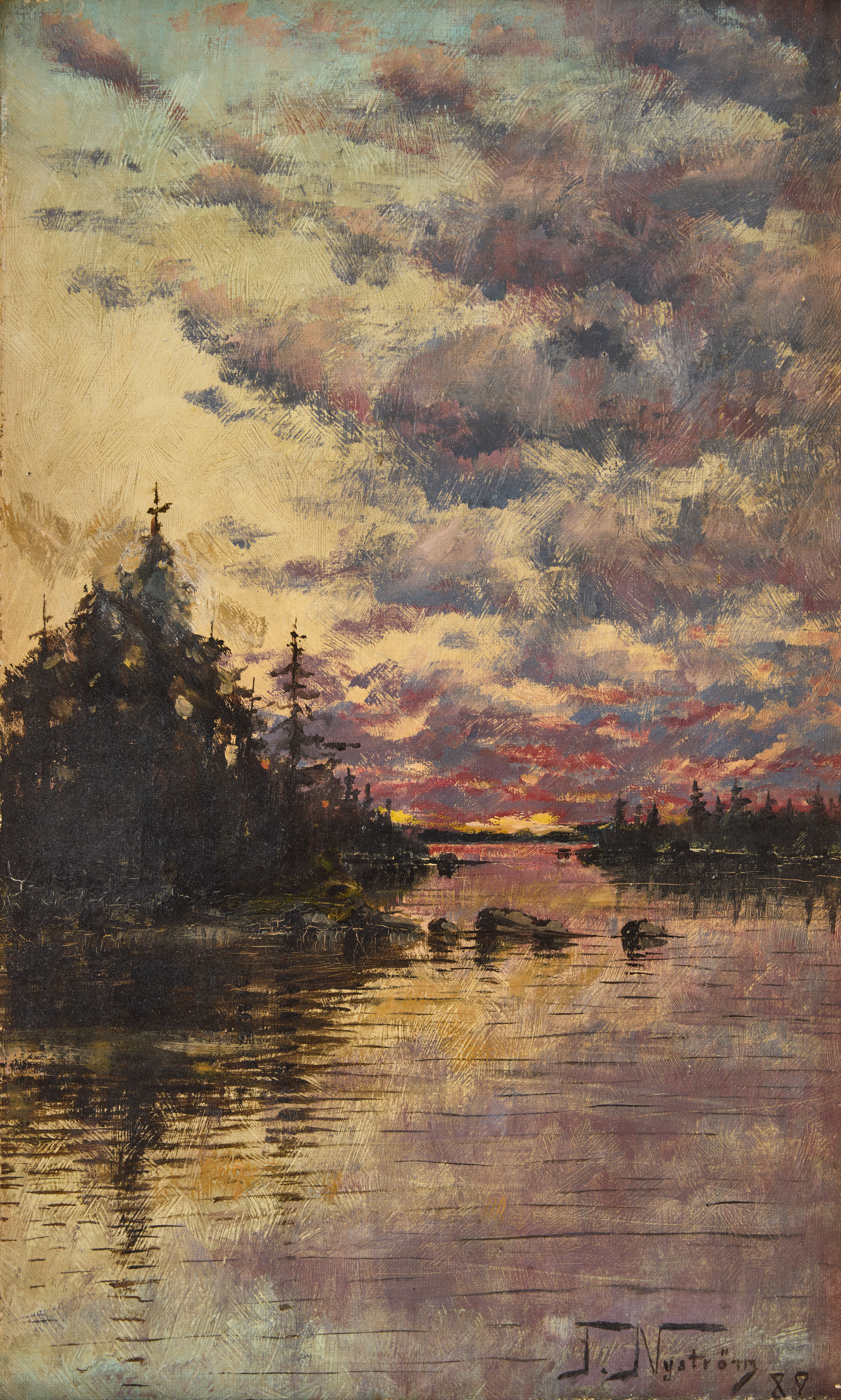 JENNY NYSTRÖM. Solnedgång.
