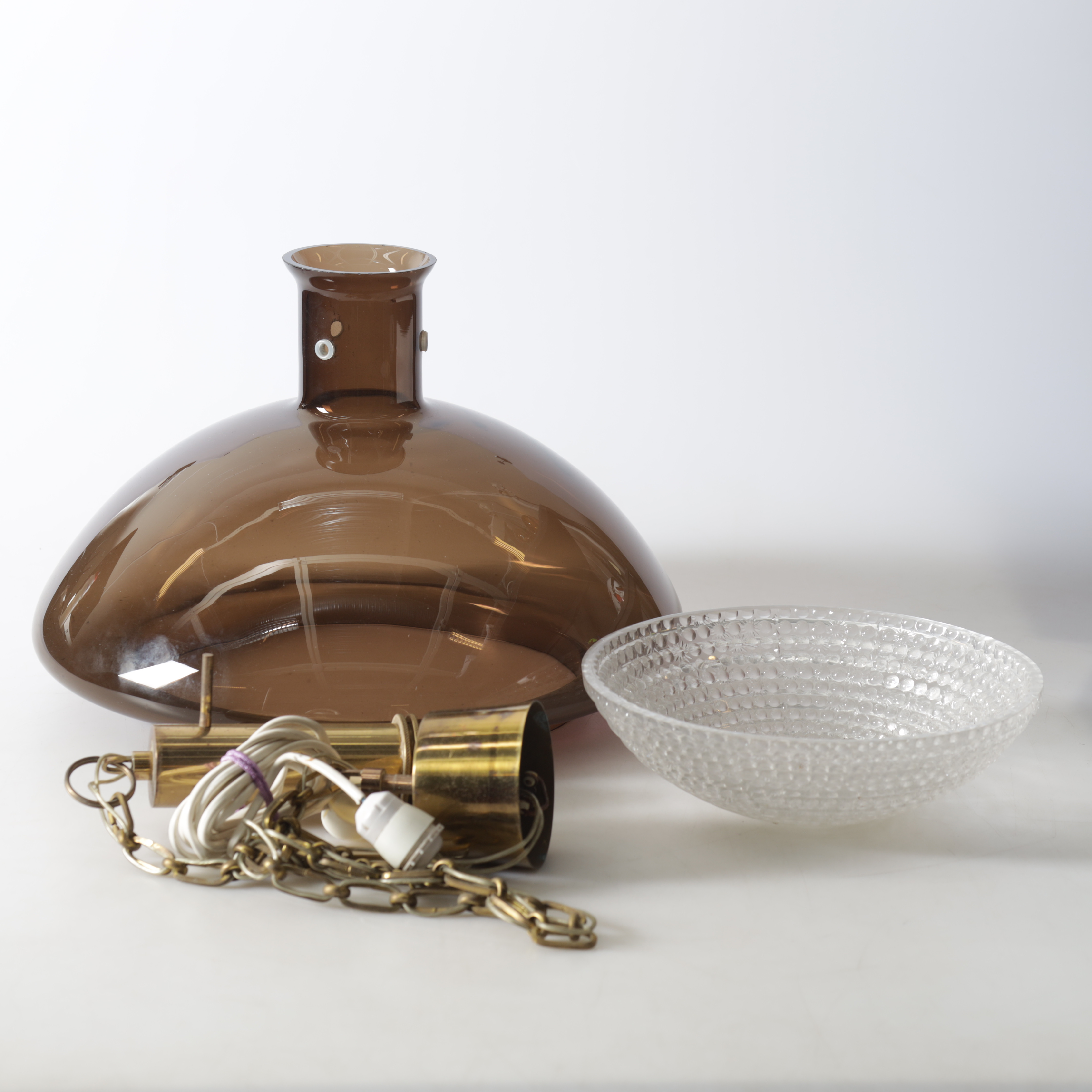 TAKLAMPA, glas, Carl Fagerlund, Orrefors, 1900-talets senare del.