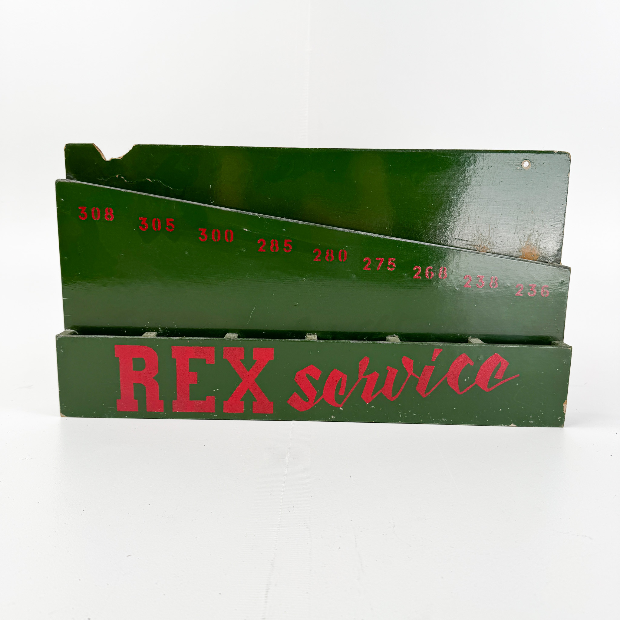 REX SERVICE, sorterfack för ekrar, omkring 1950-tal.