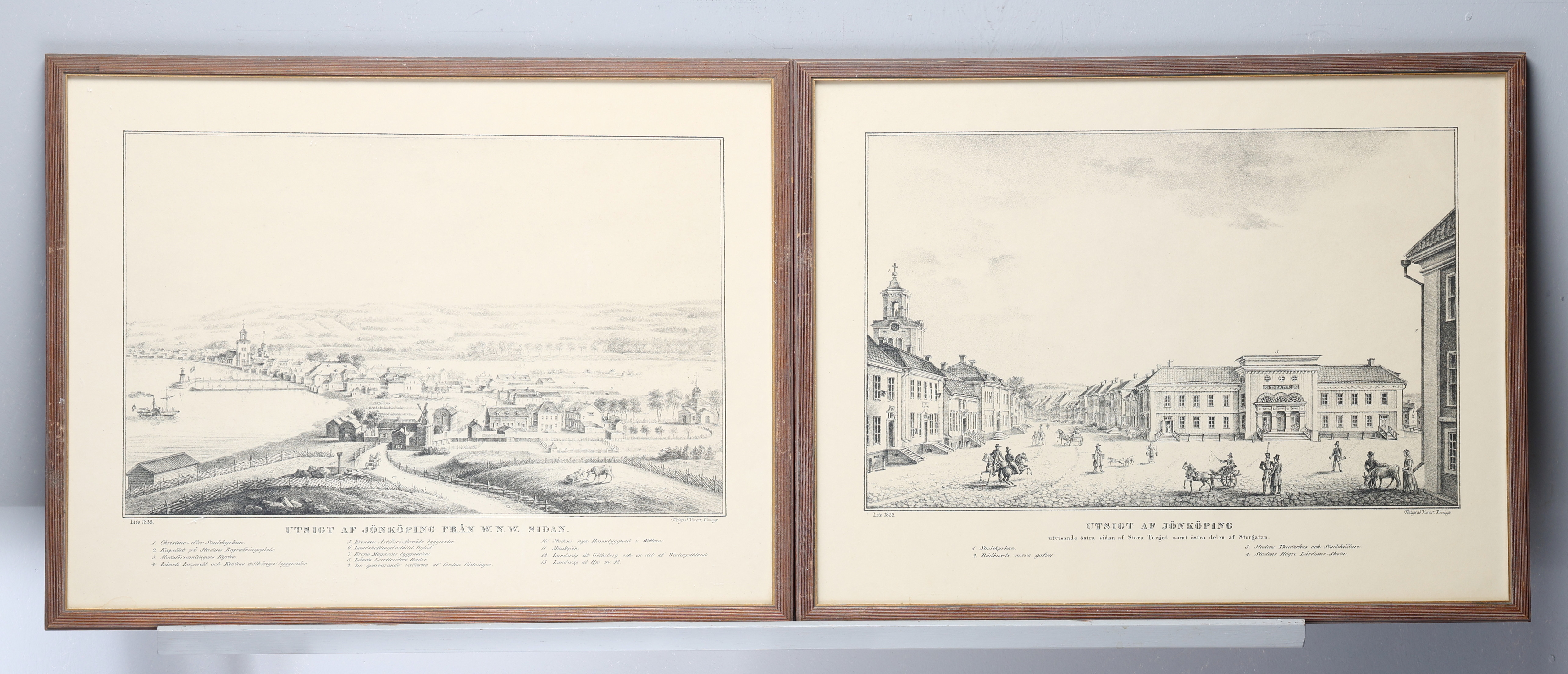 GRAFISKA BLAD, 2 st, motiv från Jönköping.