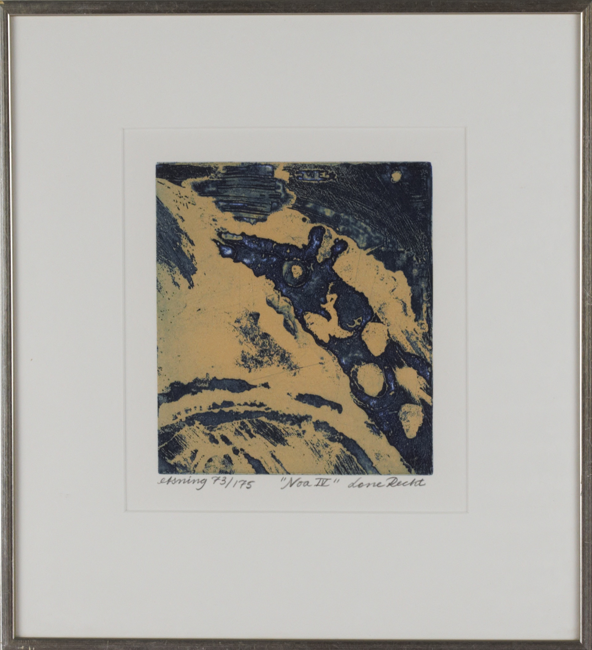 LONE RECHT. Koppartryck, 73/175, "Noa IV", signerad.