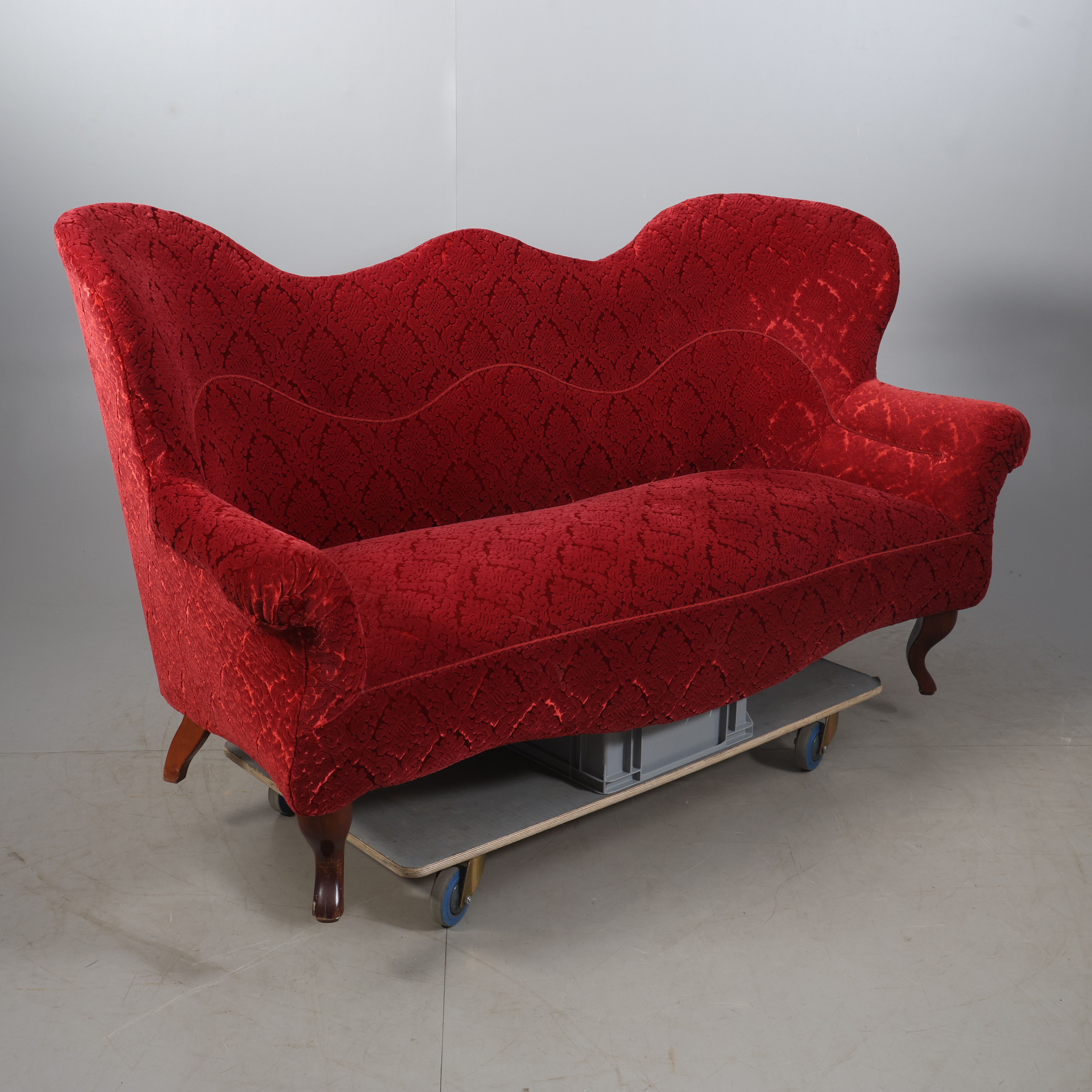 SALONGSSOFFA, nyrokoko, mönstrad plysch, 1900-tal.