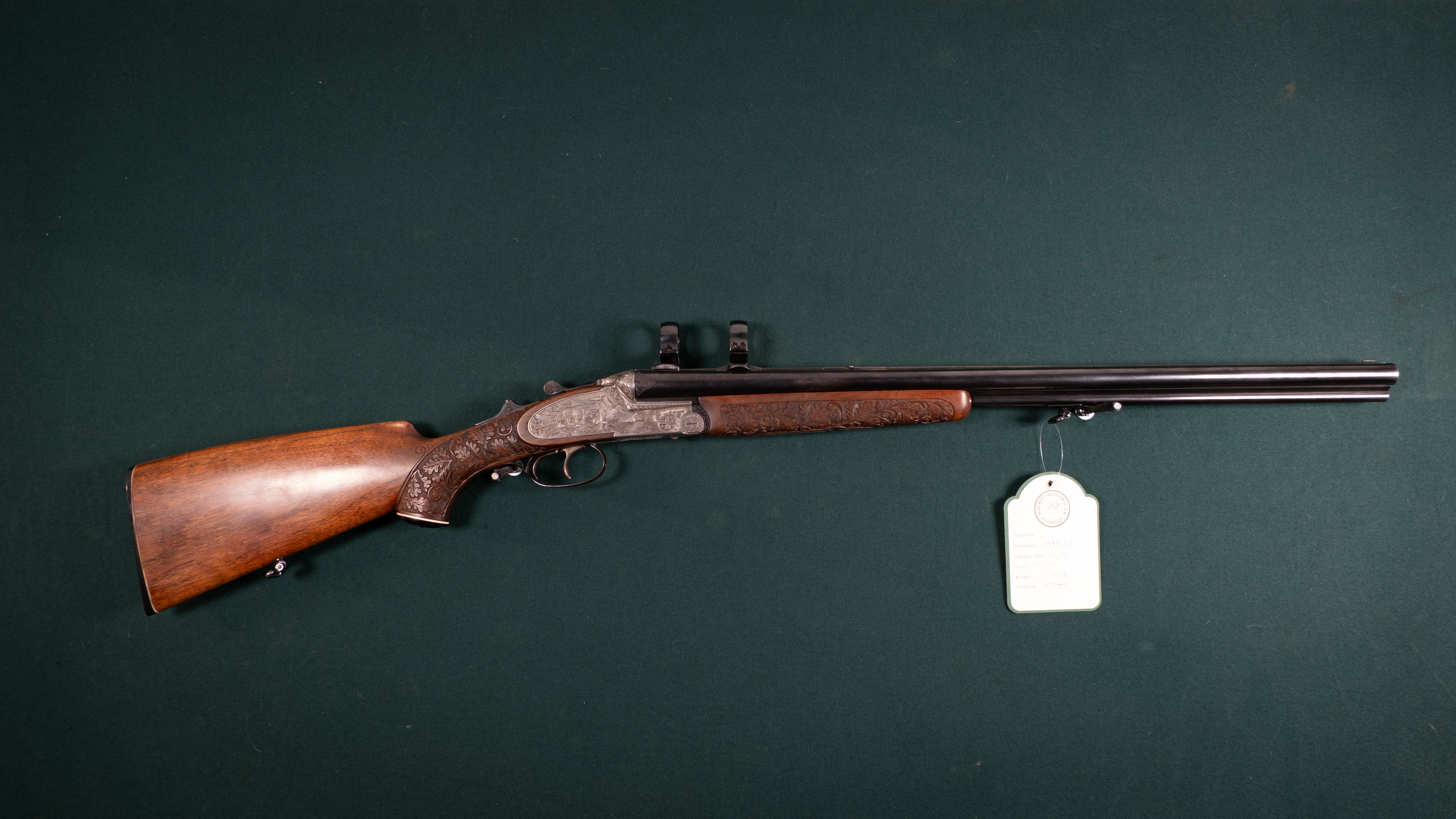 Heym Sidolåsdrilling kal. 16/7x57R Tillv.nr. 50489 SE1010750.