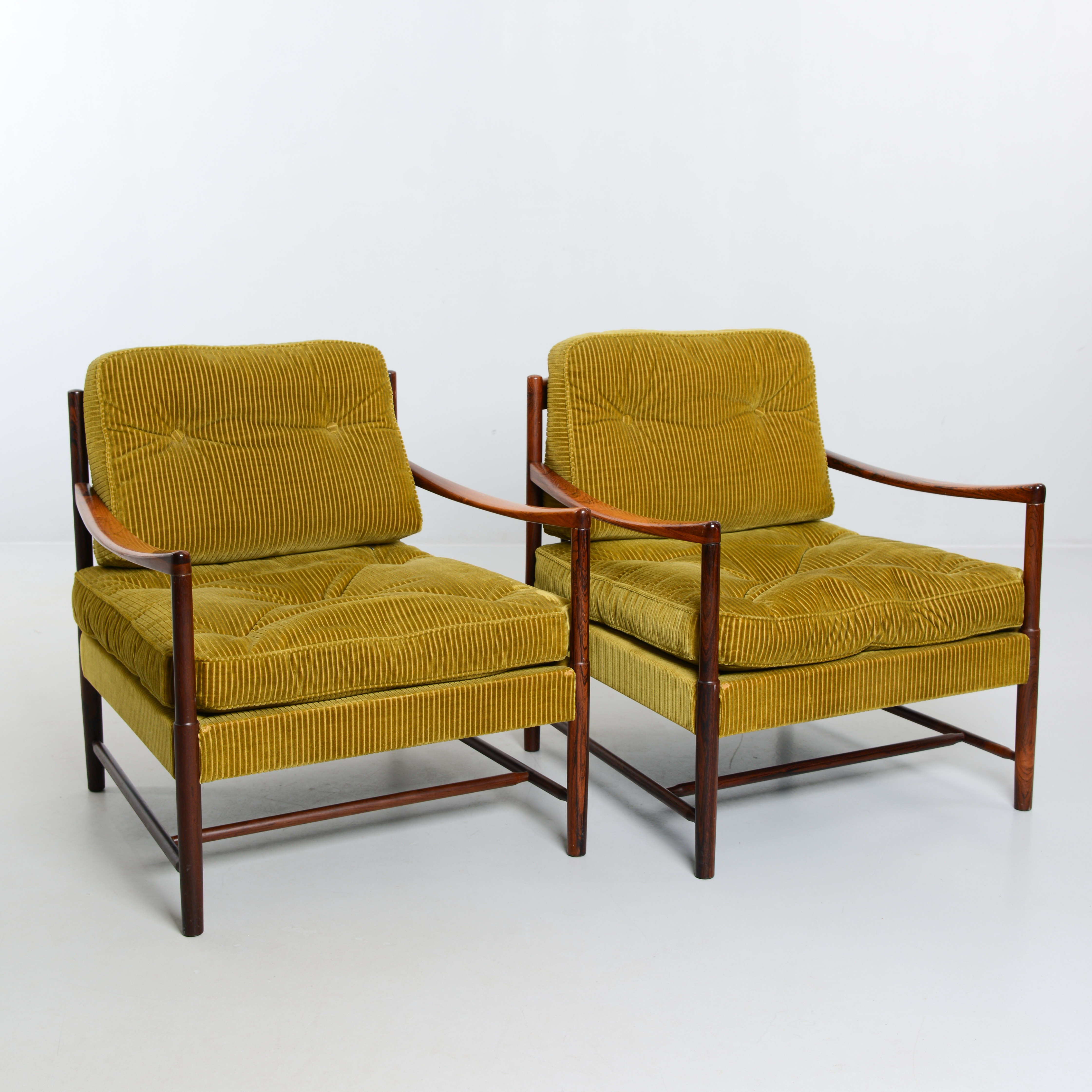 FÅTÖLJER, 2 st, "Bristol", Lindlöfs Möbler, Lammhult, 1960-tal.