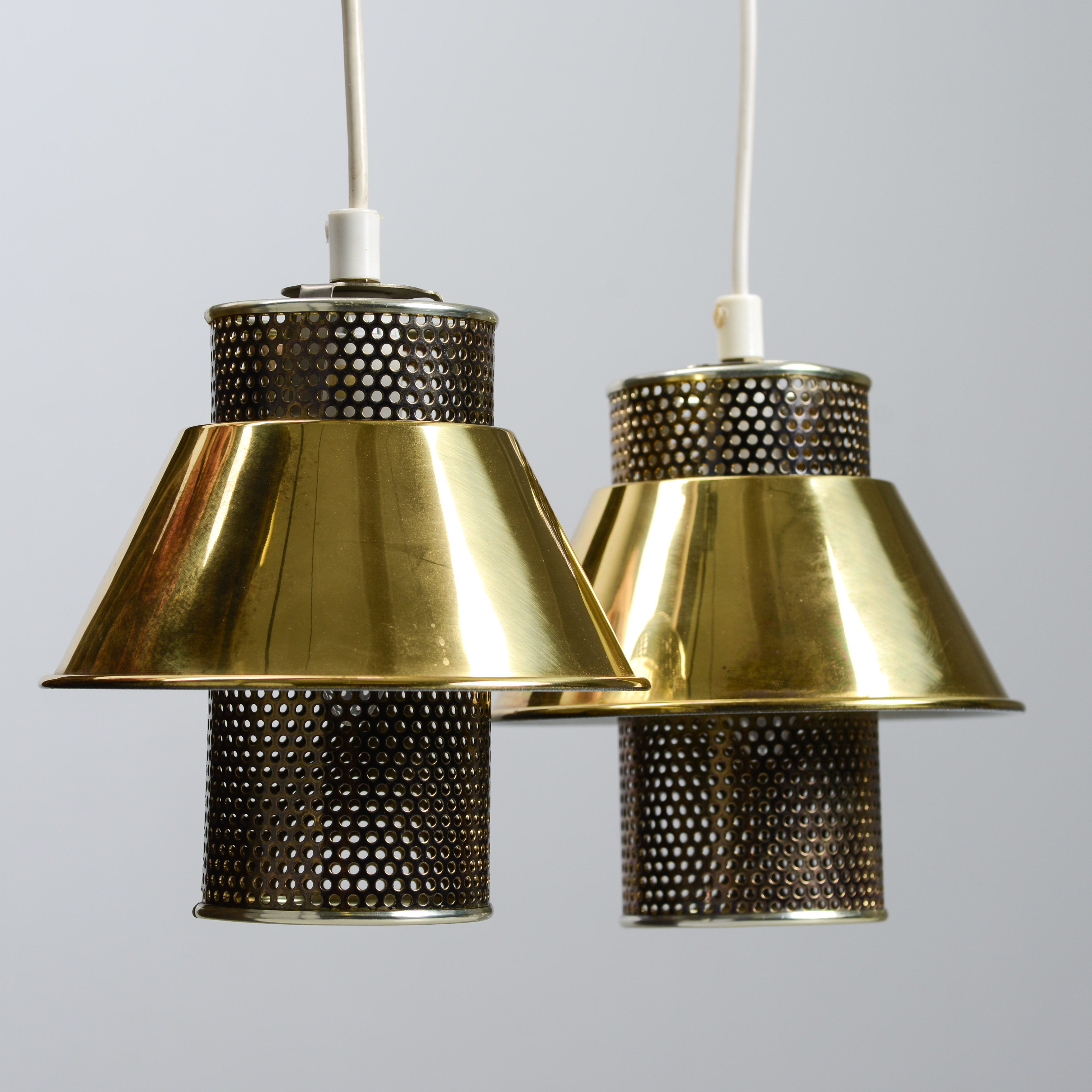 HANS-AGNE JAKOBSSON. Fönsterlampor, 2 st, "T 766", Markaryd, 1960/70-tal.