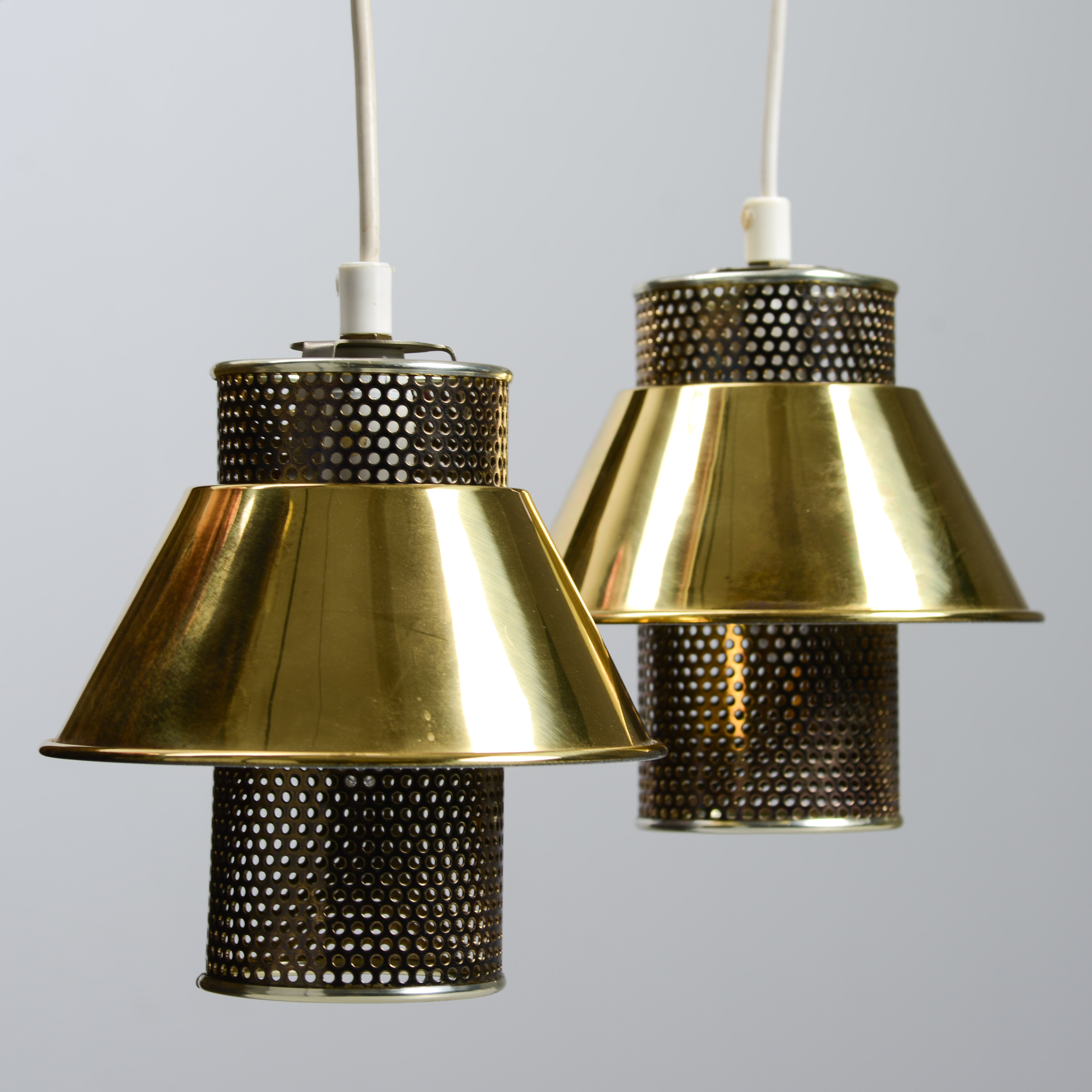 HANS-AGNE JAKOBSSON. Fönsterlampor, 2 st, "T 766", Markaryd, 1960/70-tal.