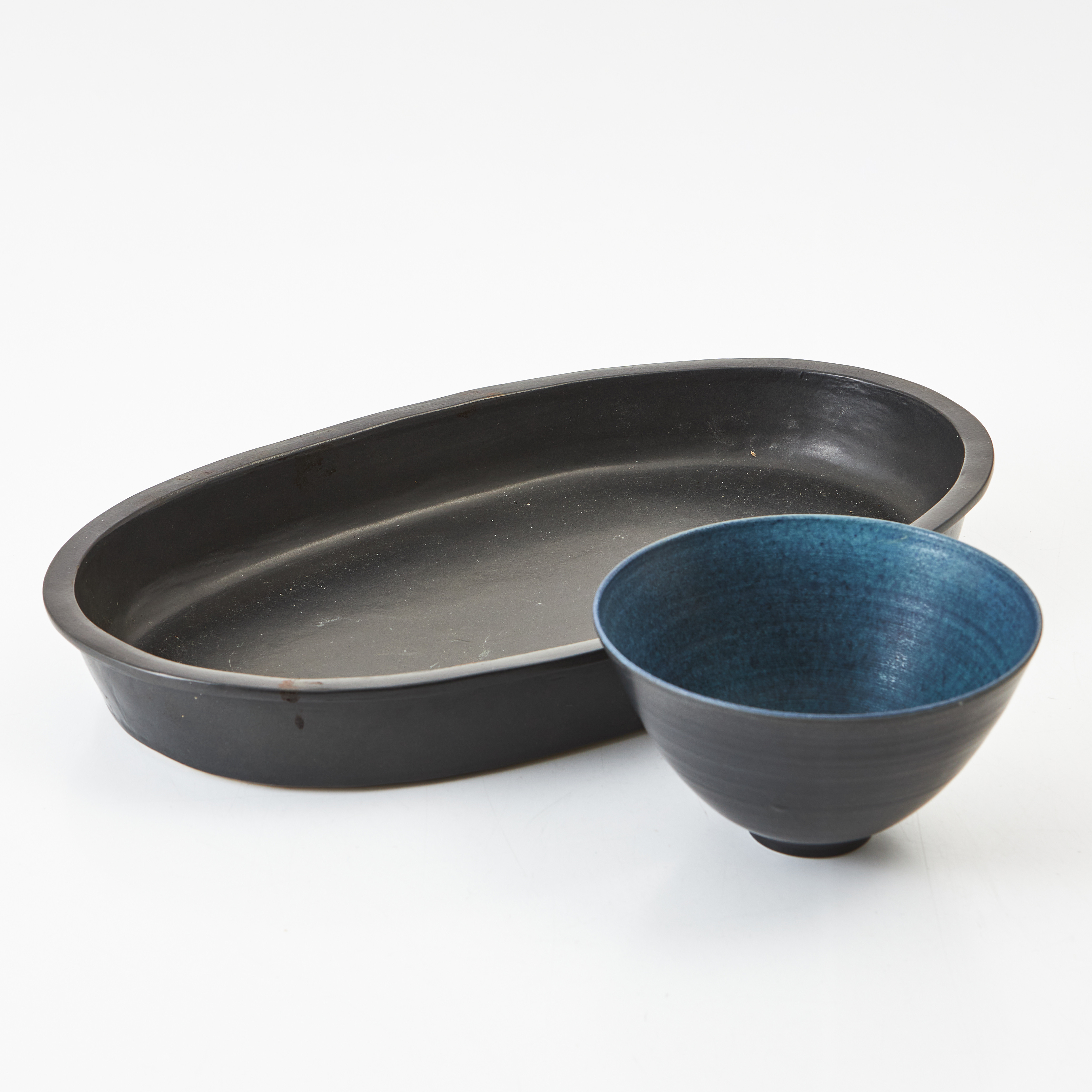 ANN-SOFIE GELFIUS, skål och fat, stengods, egen verkstad, signerade A Gelfius.