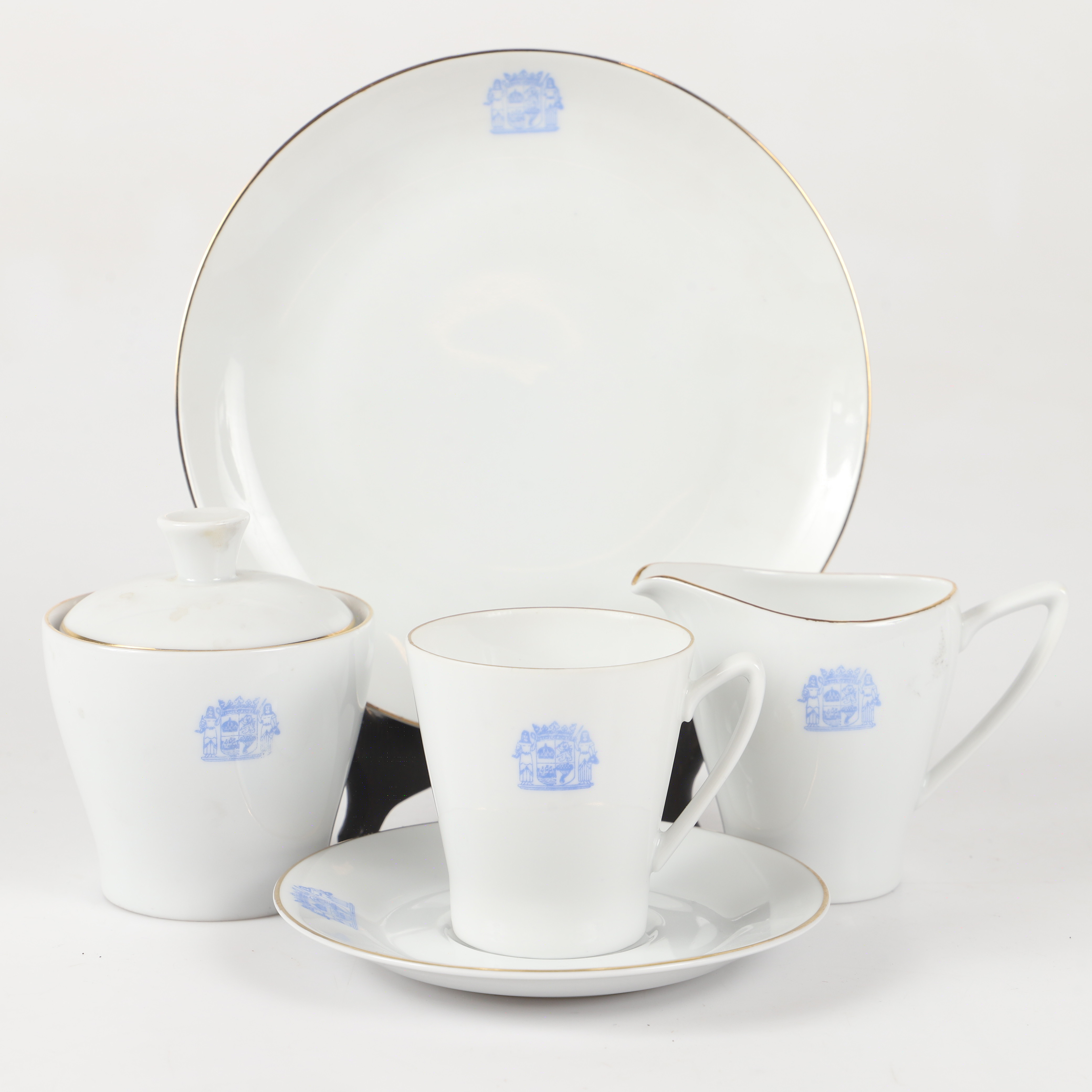 KAFFESERVIS, 19 delar, porslin, Karlskrona.