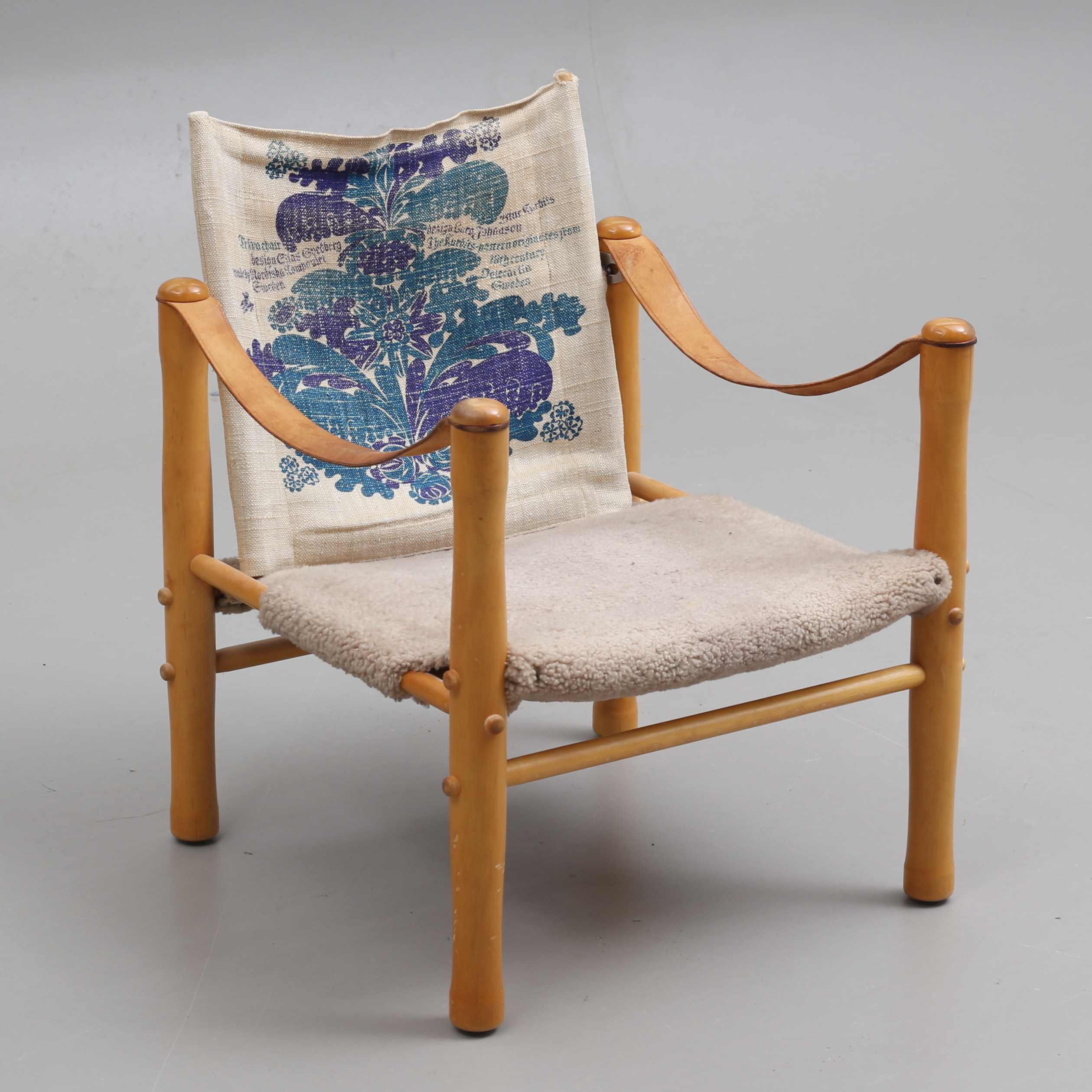 ELIAS SVEDBERG. Karmstol, "Safari", Nordiska Kompaniet.