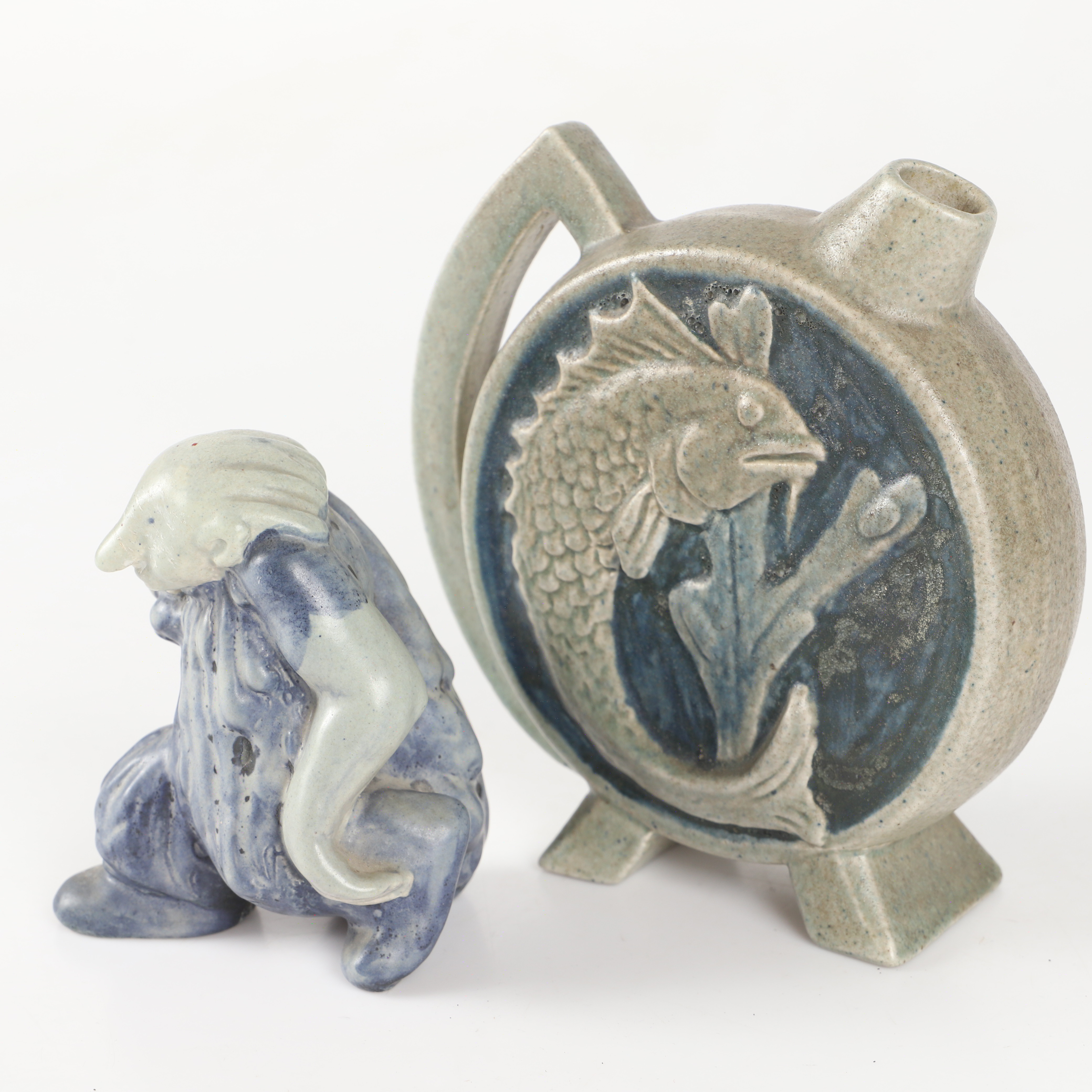 ÅKE HOLM. Plunta samt figurin, keramik, Höganäs.