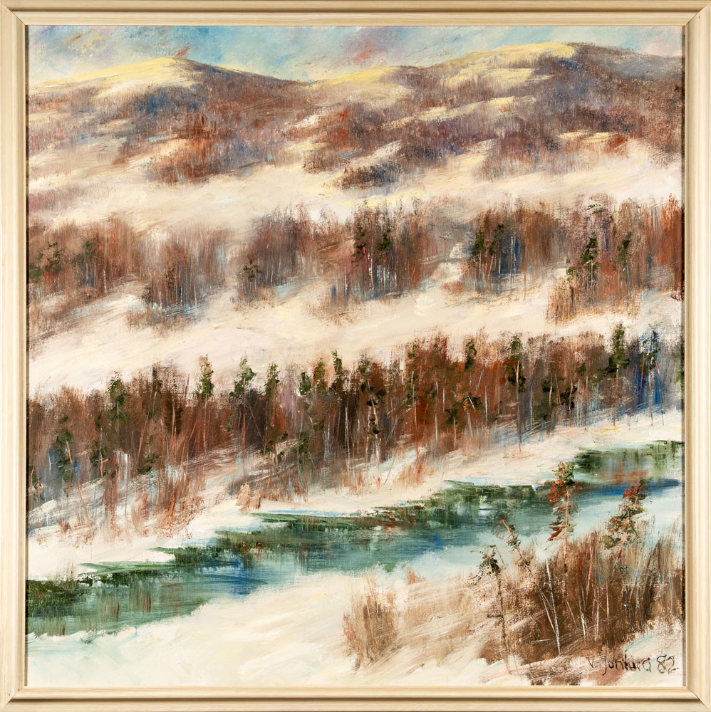 VÄINÖ JUNTURA. Olja på duk, signerad V.Jontura, daterad 1982.