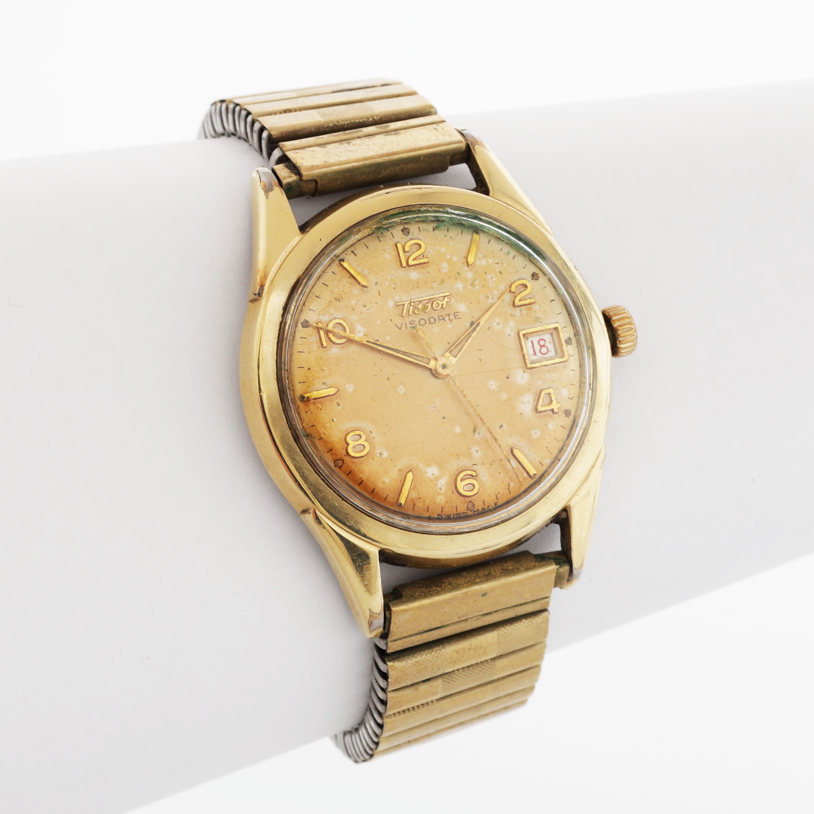 TISSOT VISODATE, herrarmbandsur, stål, manuell.