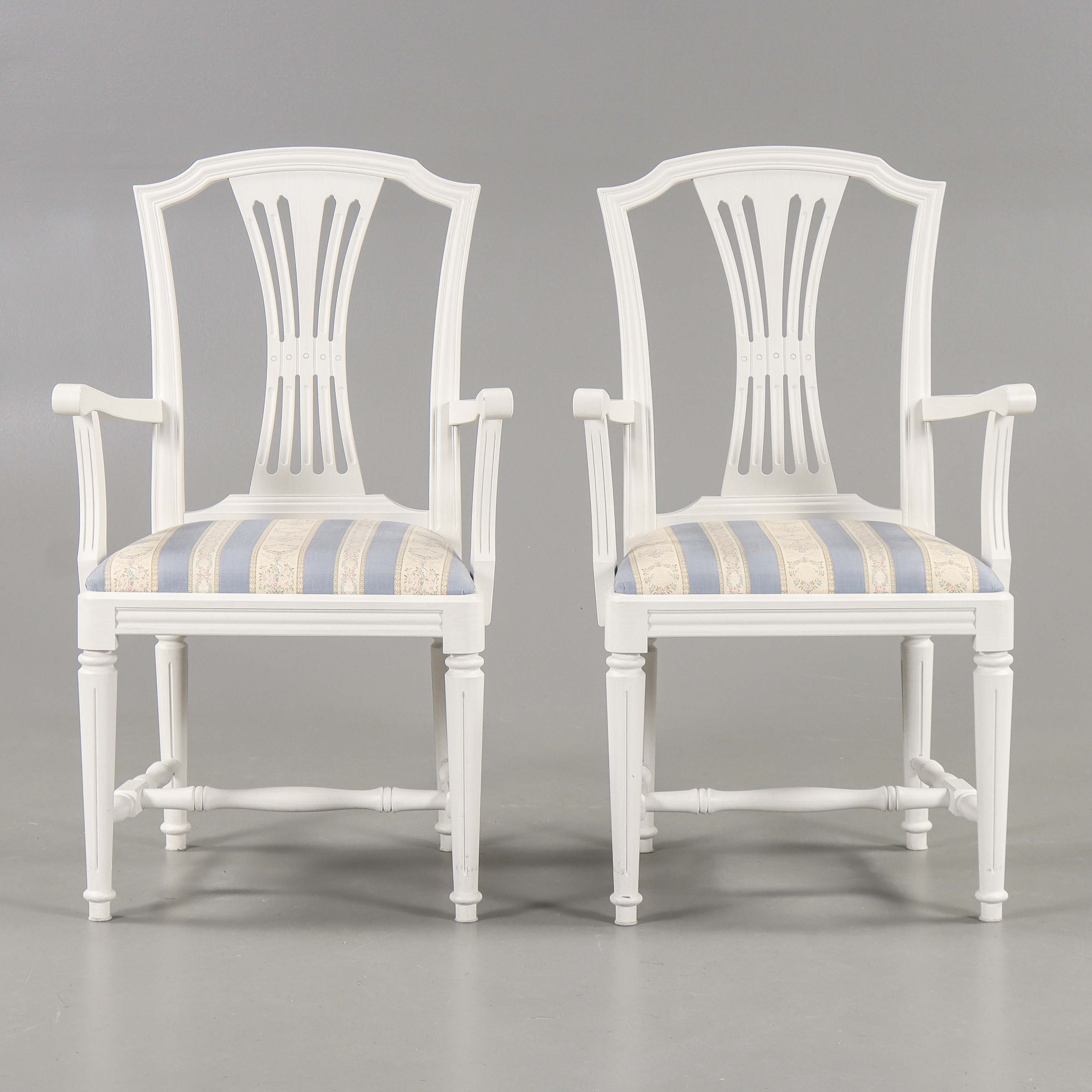 KARMSTOLAR 1 par, gustaviansk stil, 1900-talets andra hälft.