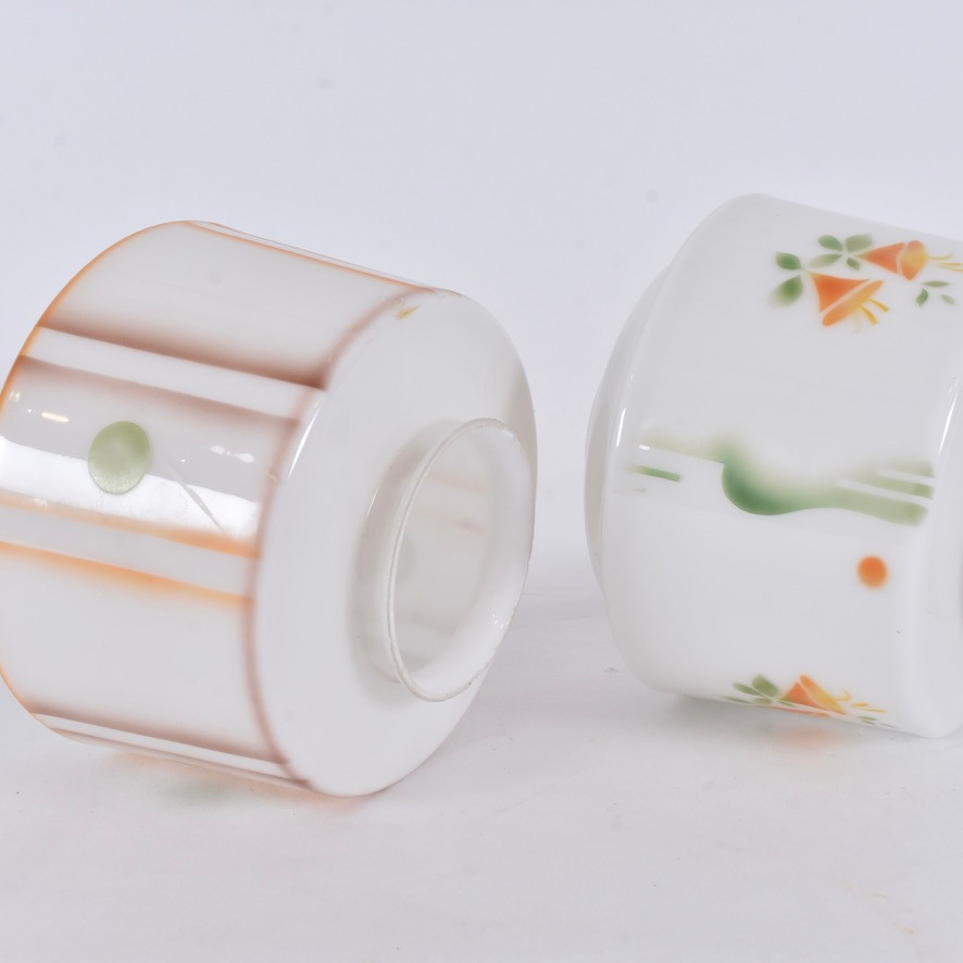 LAMPKUPOR, 2 st, glas, Art Deco, 1920-tal.