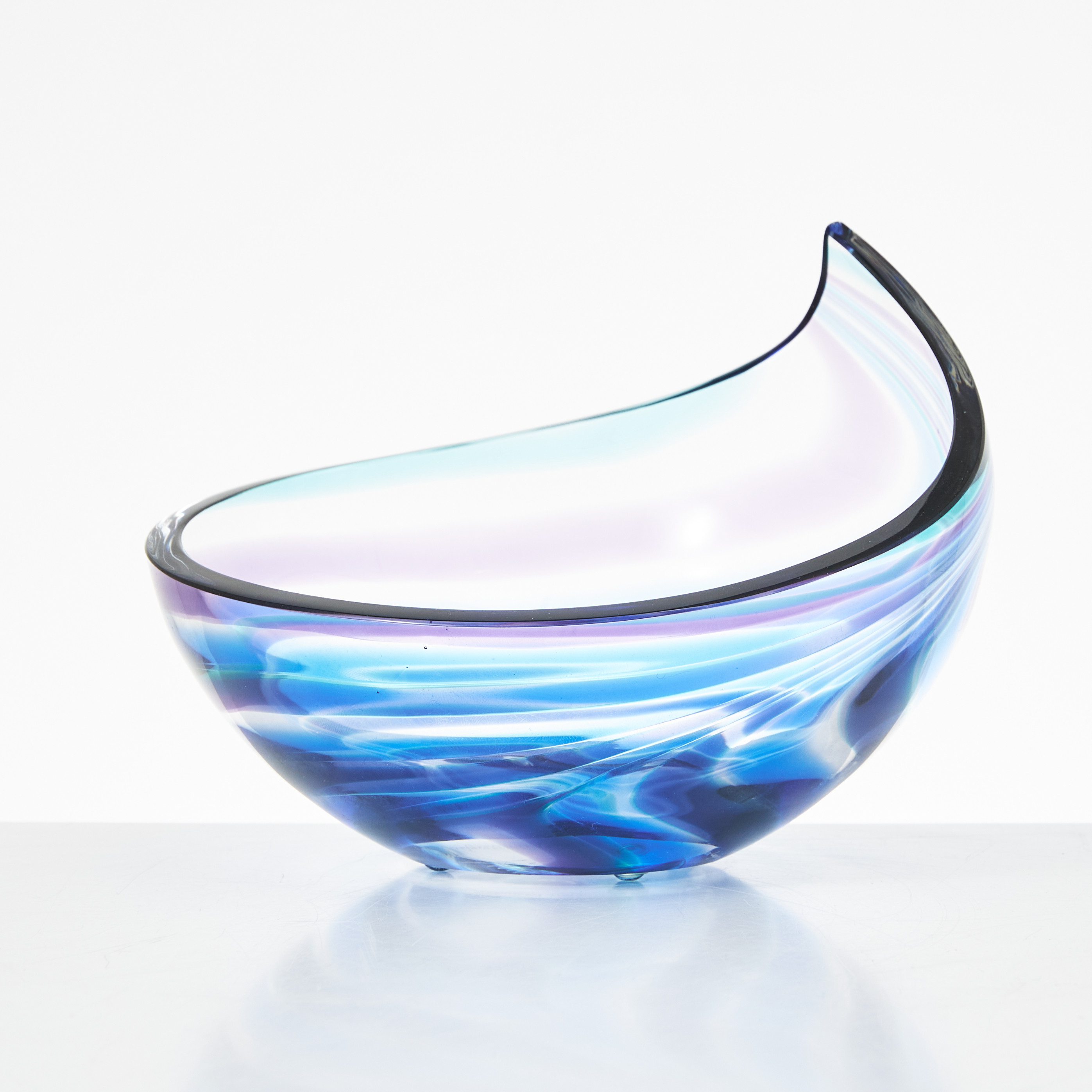 ERIKA LAGERBIELKE. Skål, glas, signerad, Orrefors, 2007.