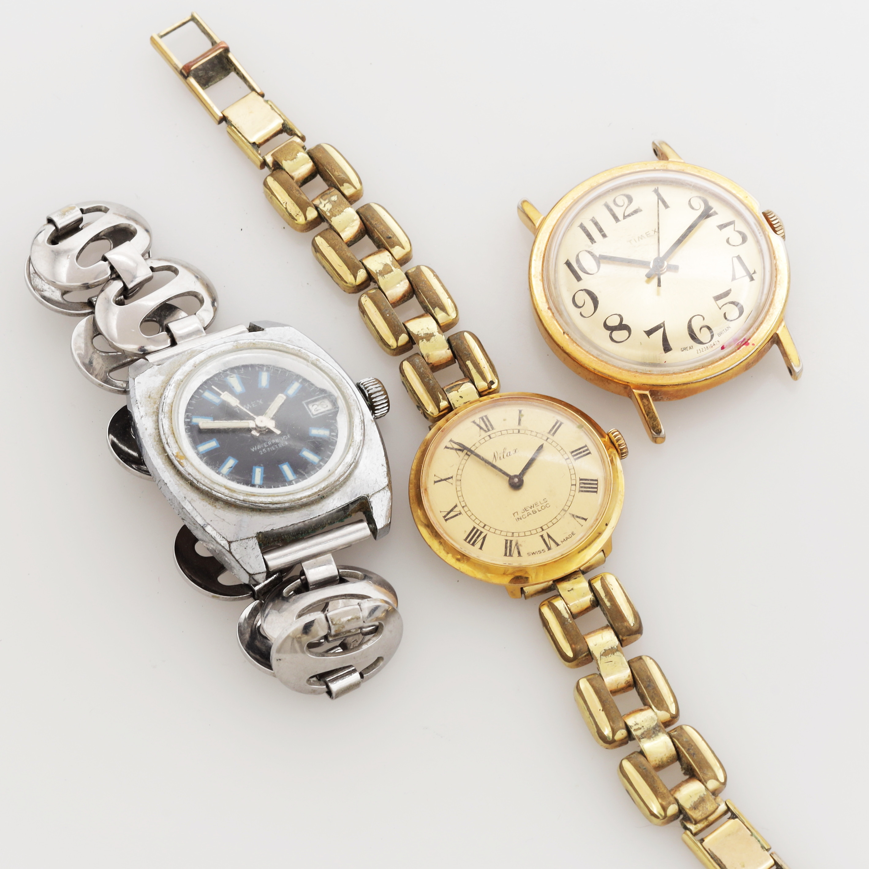 ARMBANDSUR, 3 st, Nilax och Timex.
